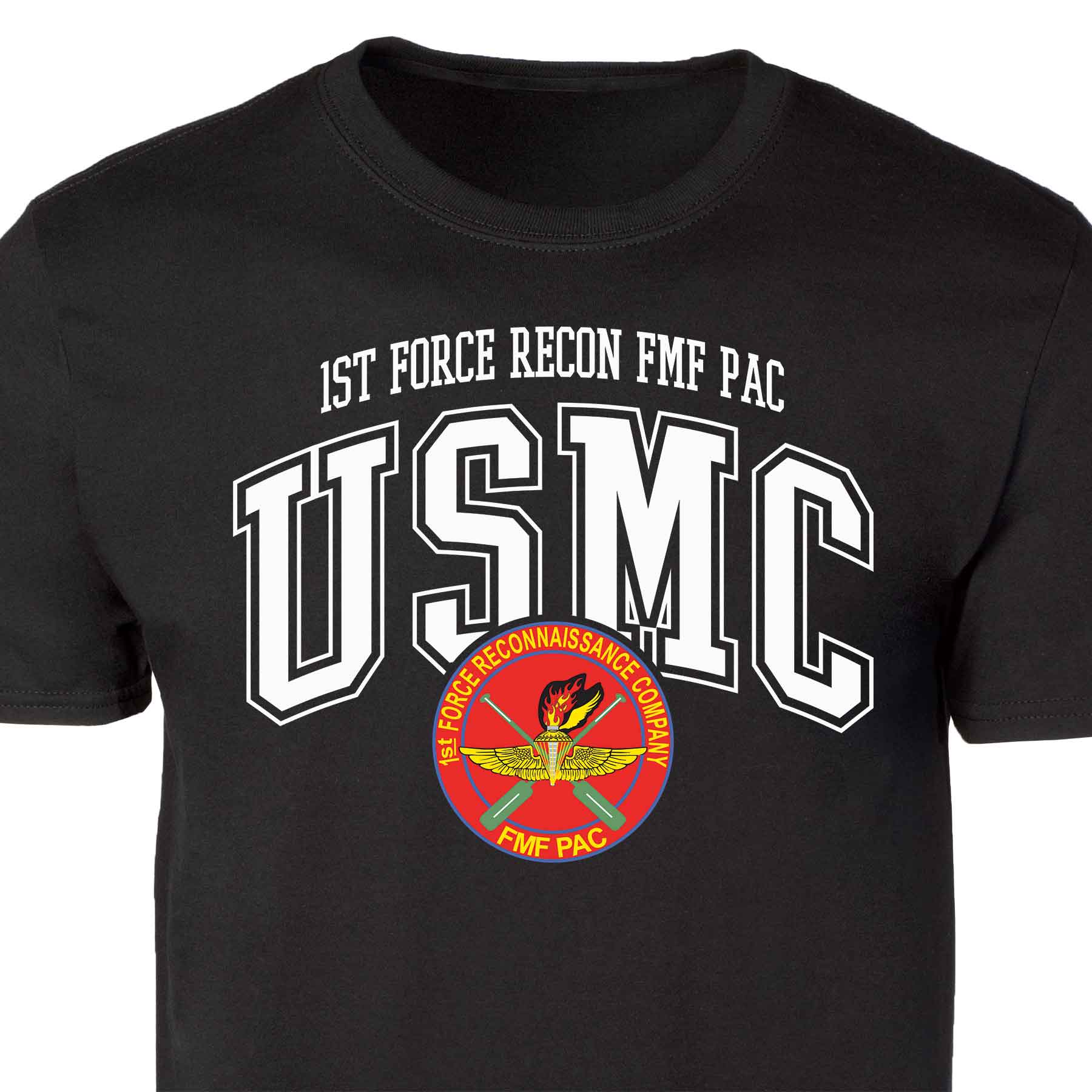 1st Force Recon FMF PAC Arched Patch Graphic T-shirt - Image 5