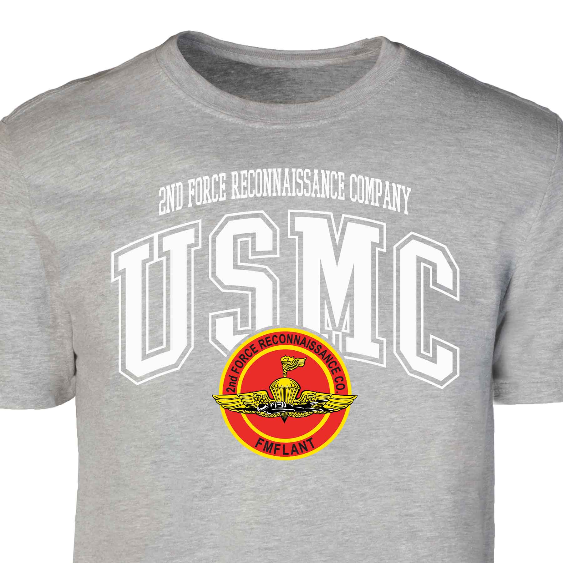 2nd Force Reconnaissance Co Arched Patch Graphic T-shirt - Image 2