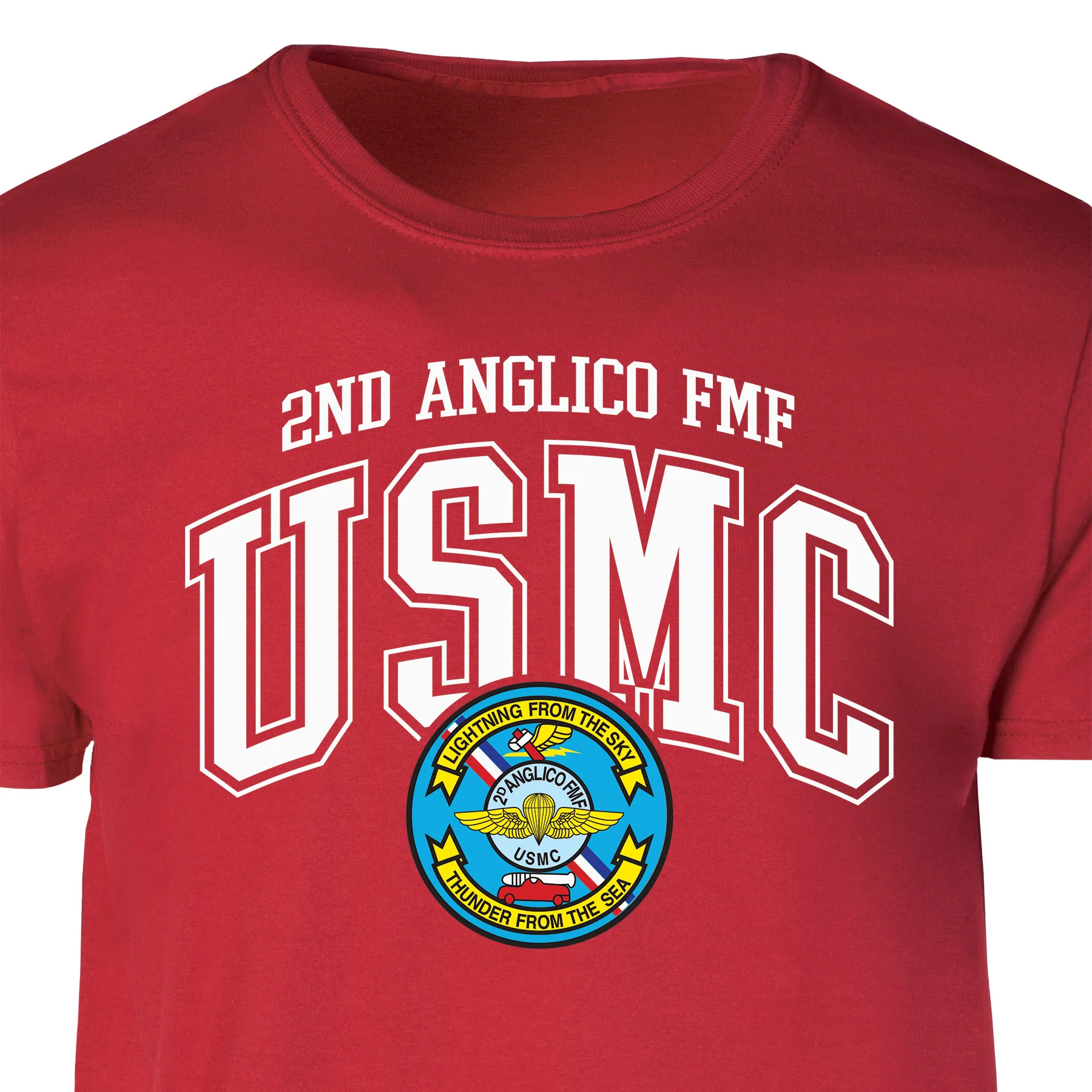 2D Anglico FMF Arched Patch Graphic T-shirt - Image 2
