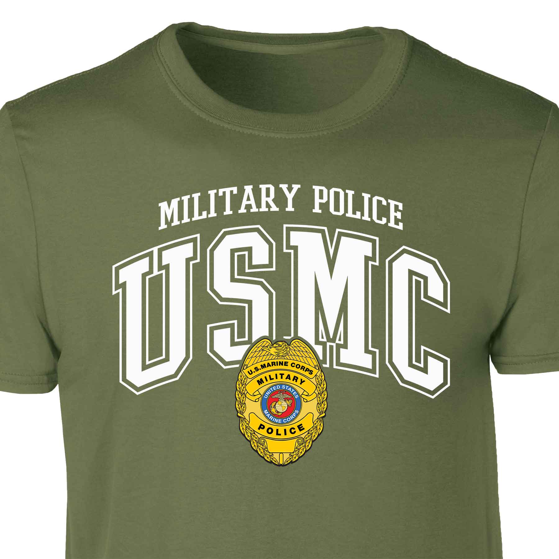 Military Police Badge Arched Patch Graphic T-shirt - Image 4