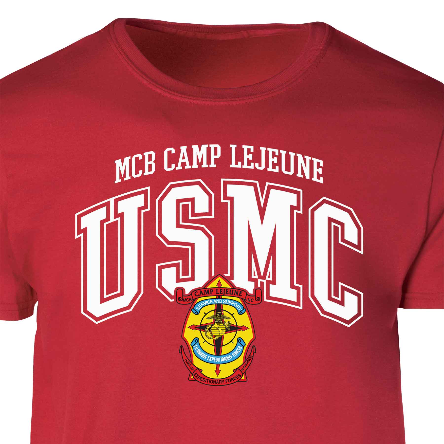 MCB Camp Lejeune Arched Patch Graphic T-shirt - Image 3