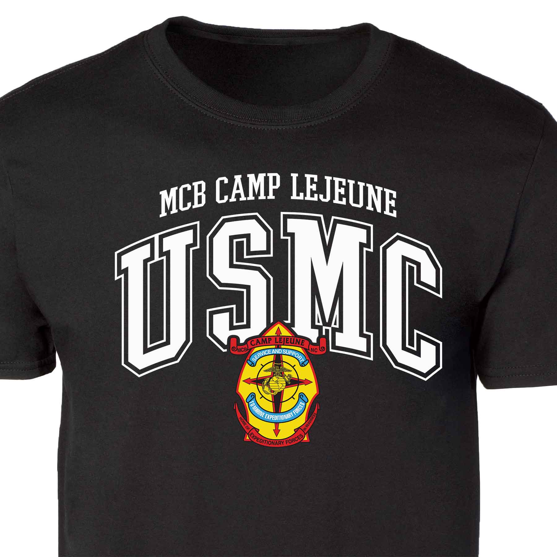 MCB Camp Lejeune Arched Patch Graphic T-shirt - Image 4