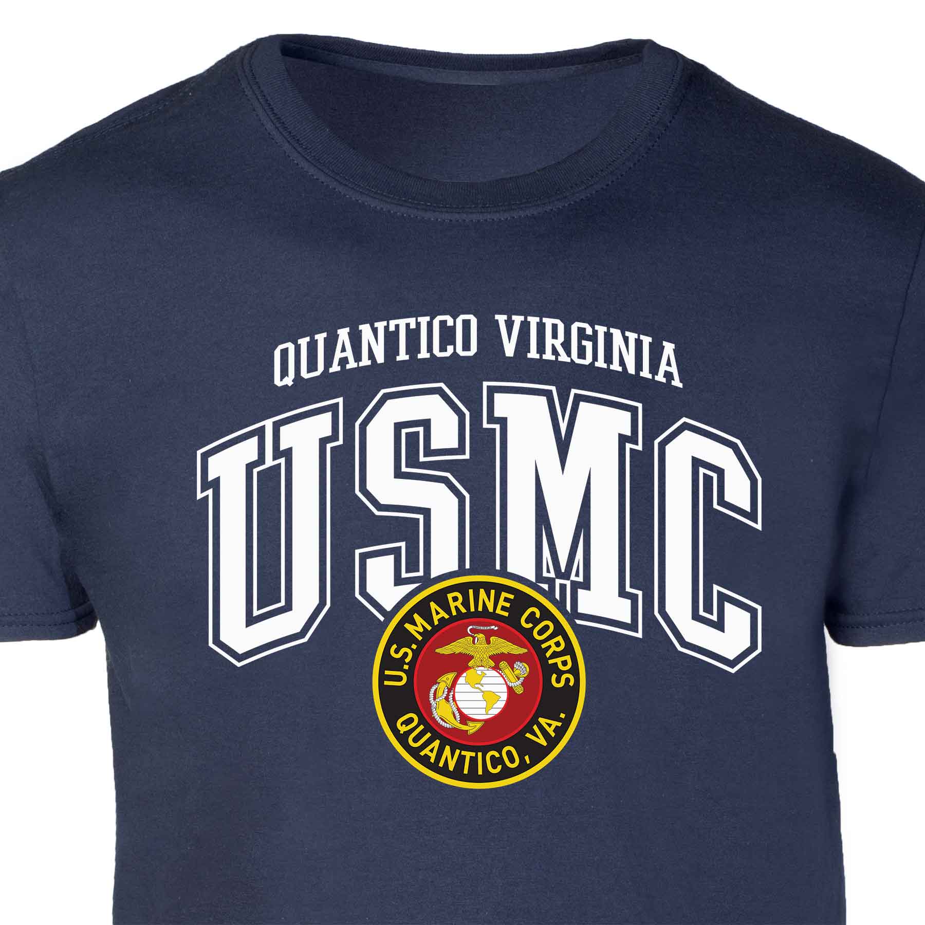 Quantico Virginia Arched Patch Graphic T-shirt - Image 2