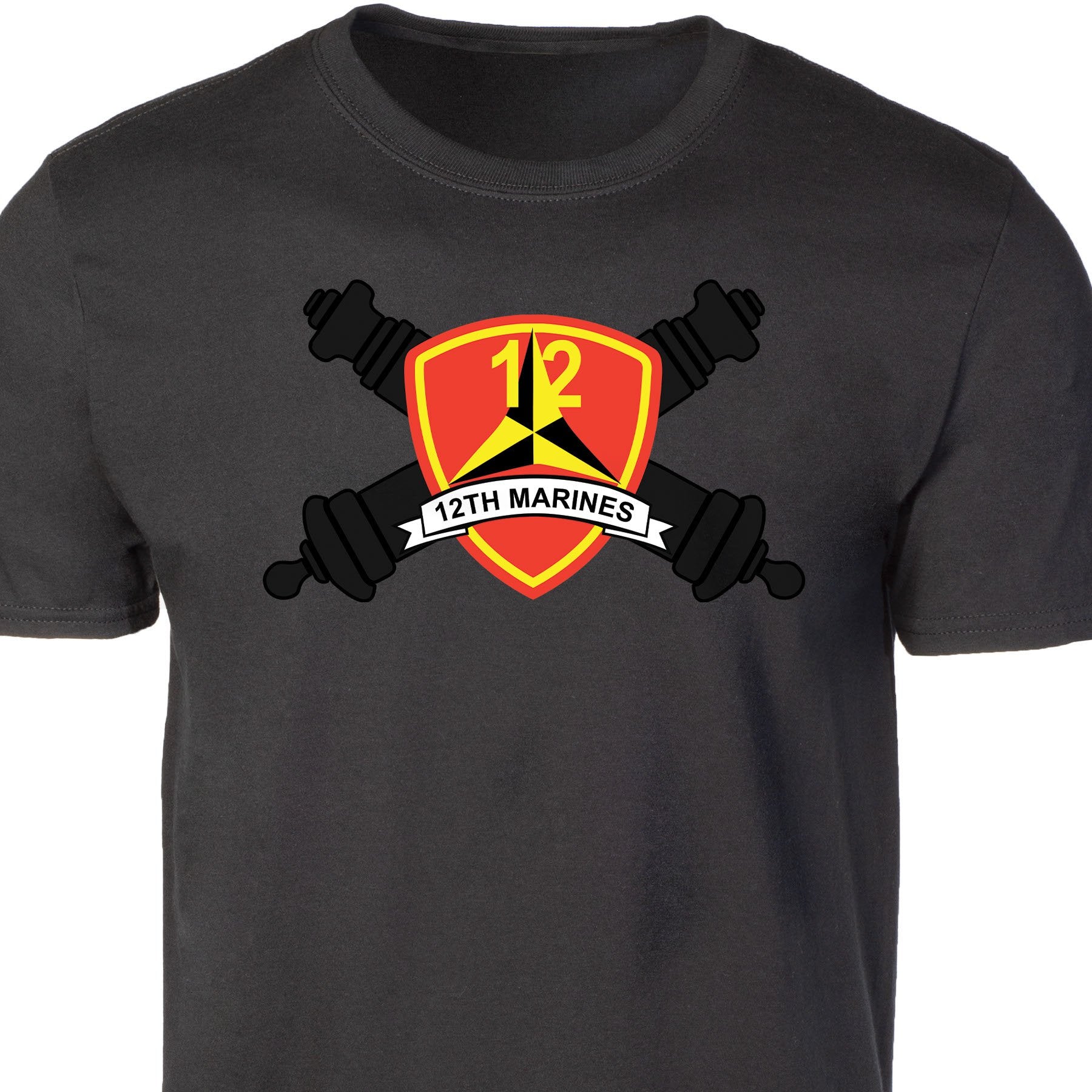 12th Marines Regimental T-shirt- Crossed Cannons