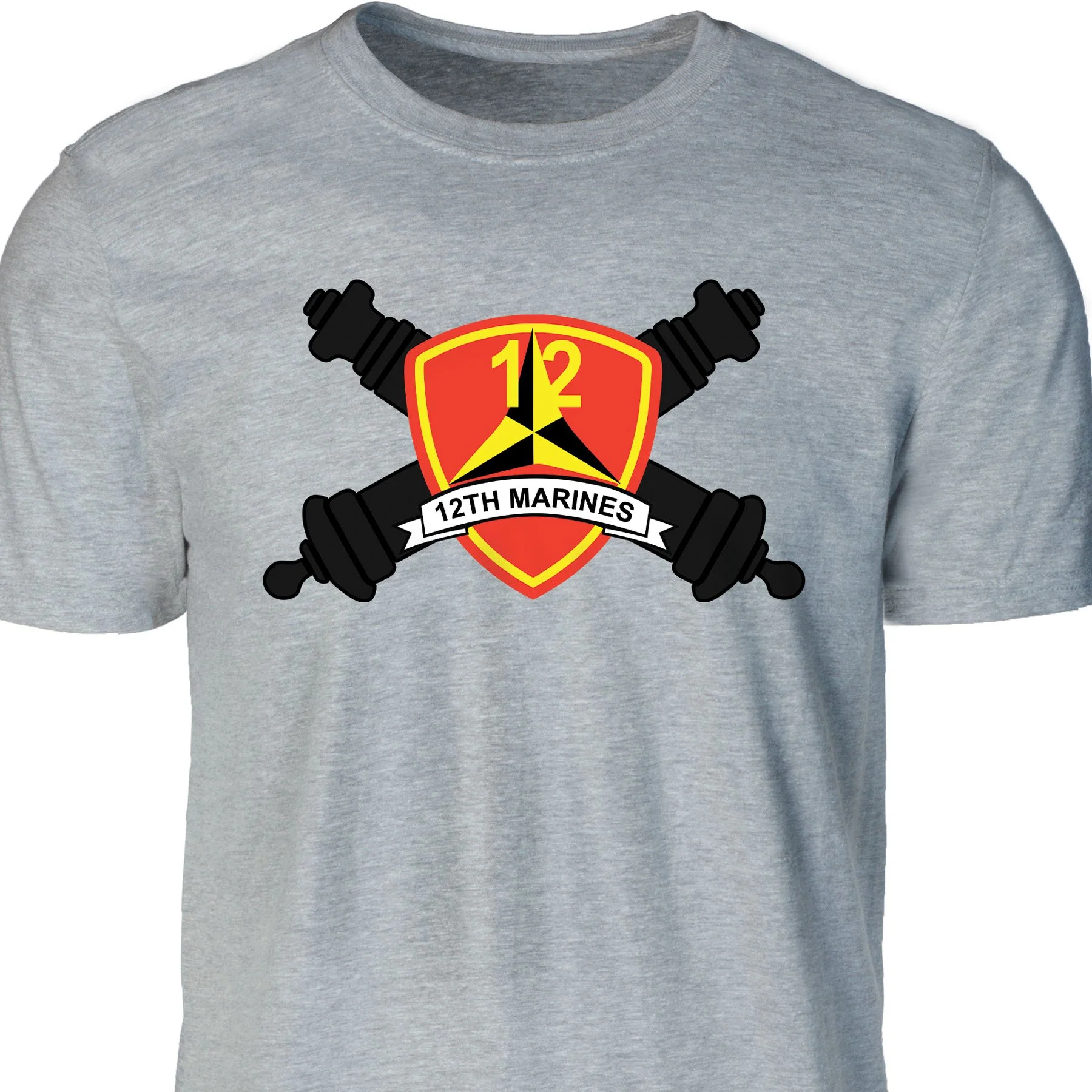 12th Marines Regimental T-shirt- Crossed Cannons - Image 2