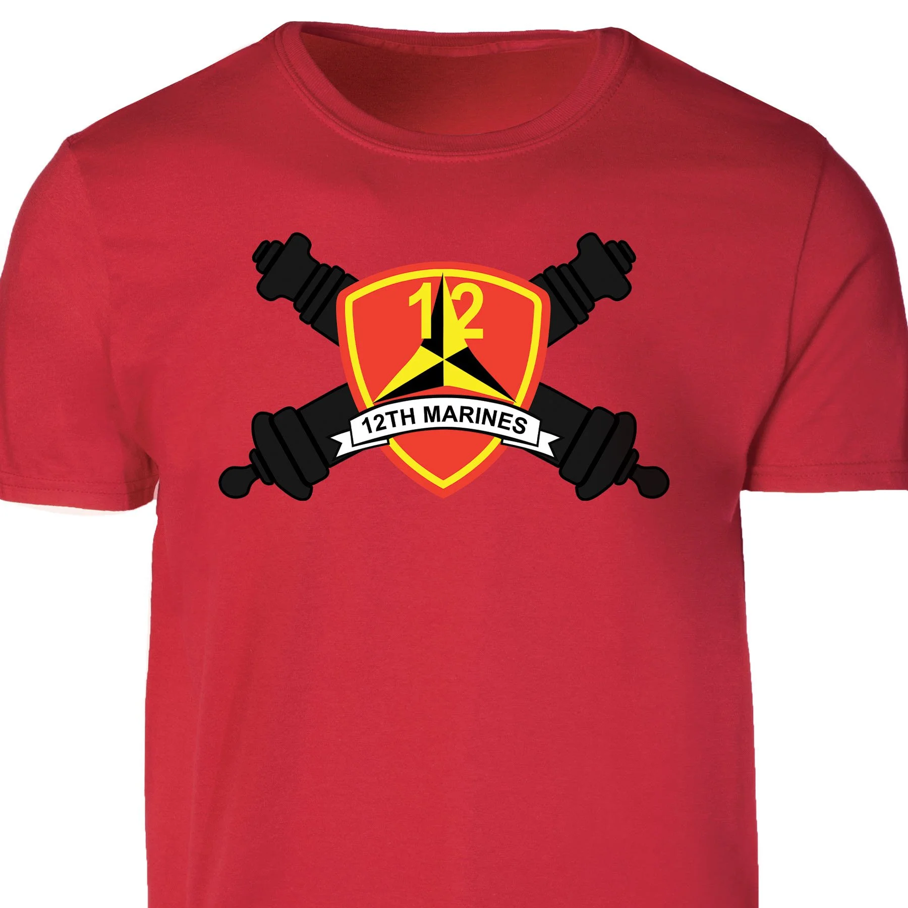 12th Marines Regimental T-shirt- Crossed Cannons - Image 4