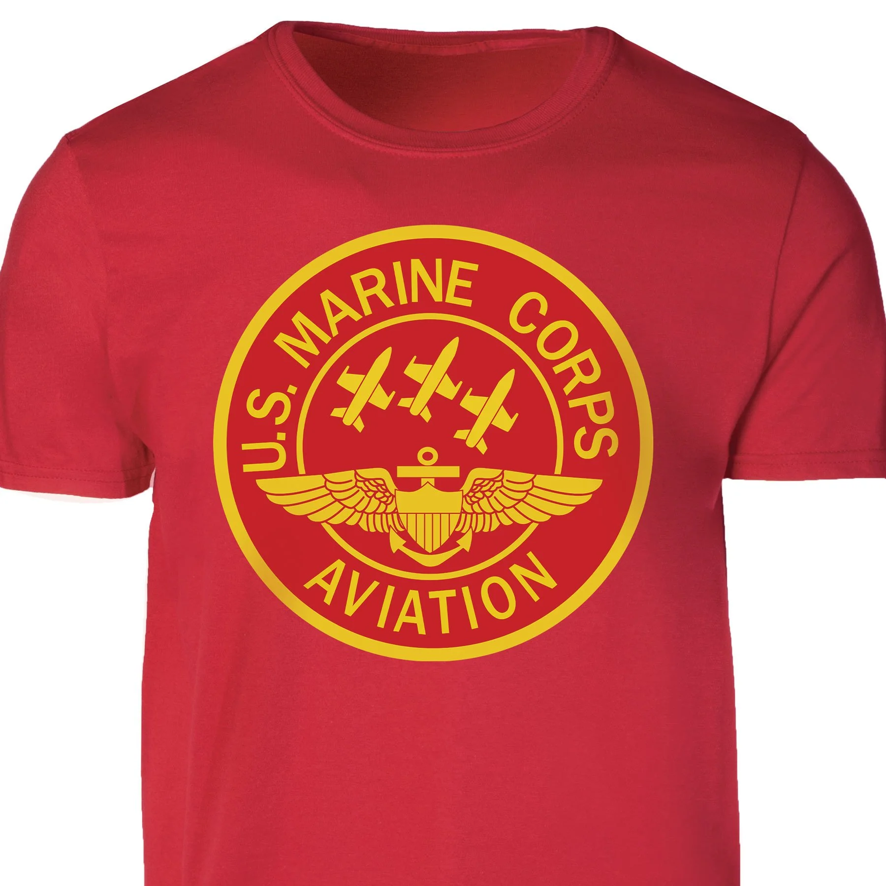 Red Marine Corps Aviation T-shirt - Image 4