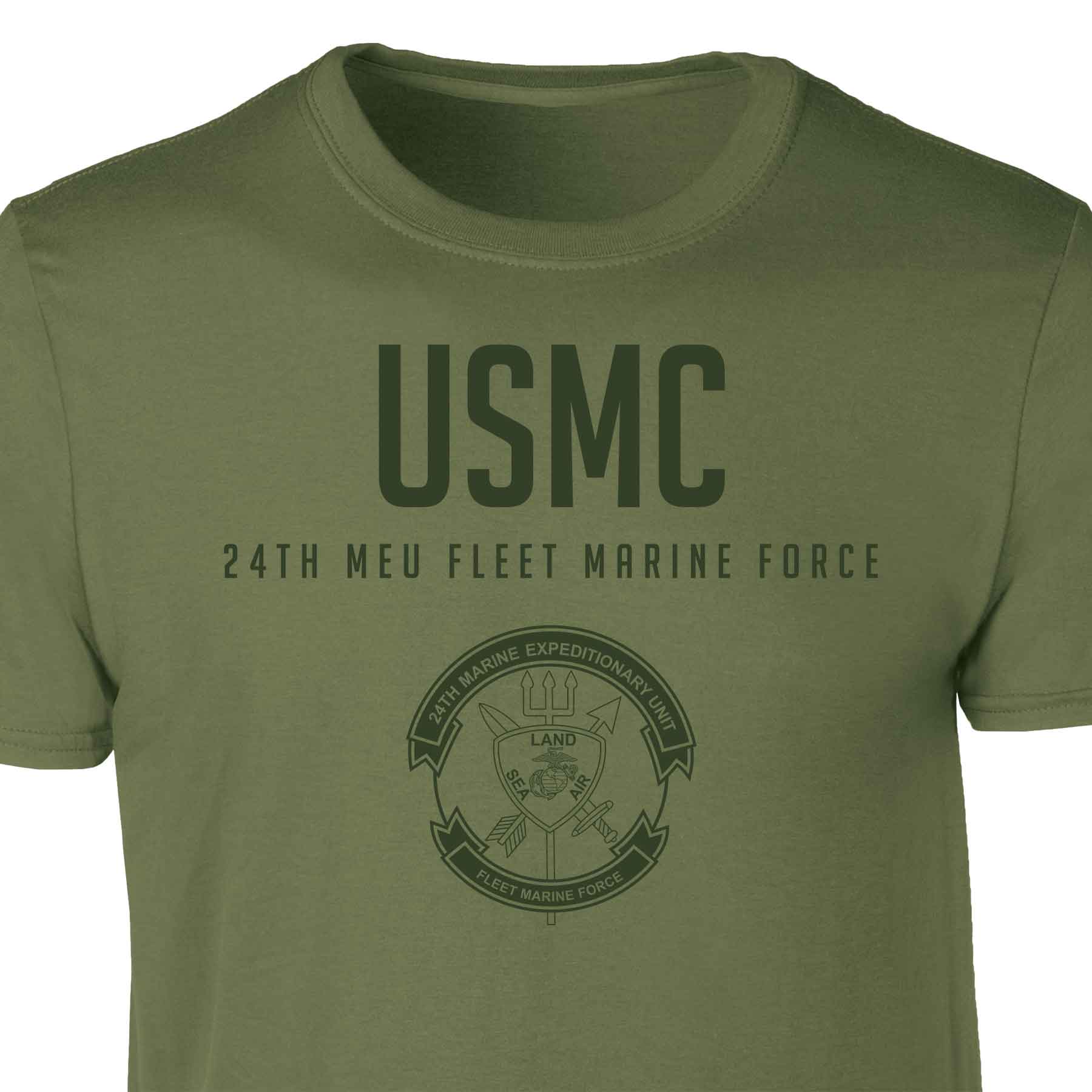 24th MEU Fleet Marine Force Tonal Patch Graphic T-shirt - Image 2
