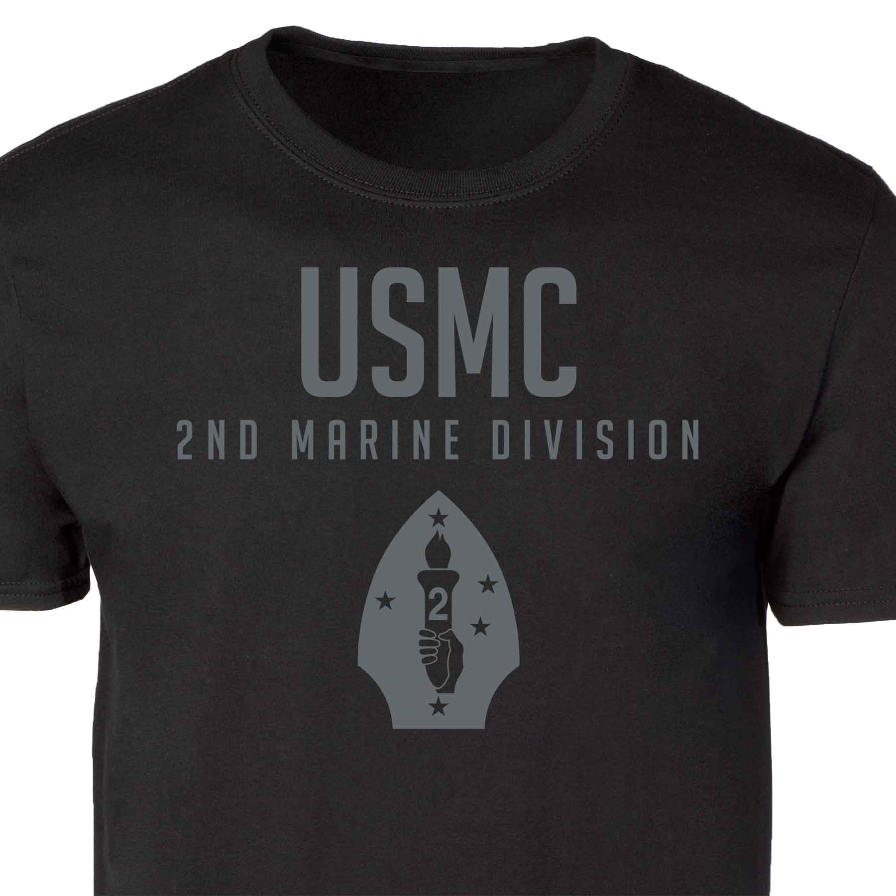 2nd Marine Division Tonal Patch Graphic T-shirt - Image 3