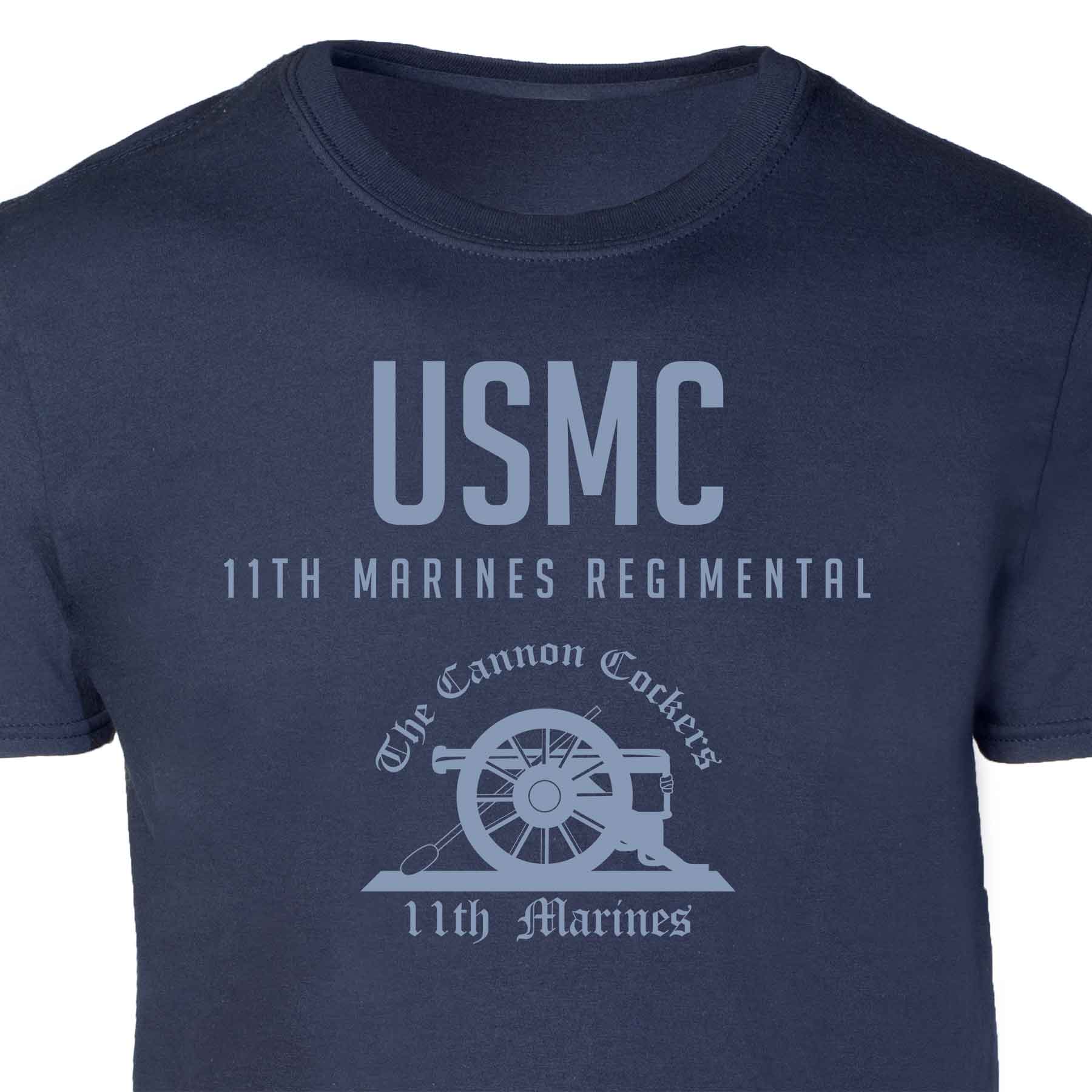 11th Marines Regimental Tonal Patch Graphic T-shirt - Image 2
