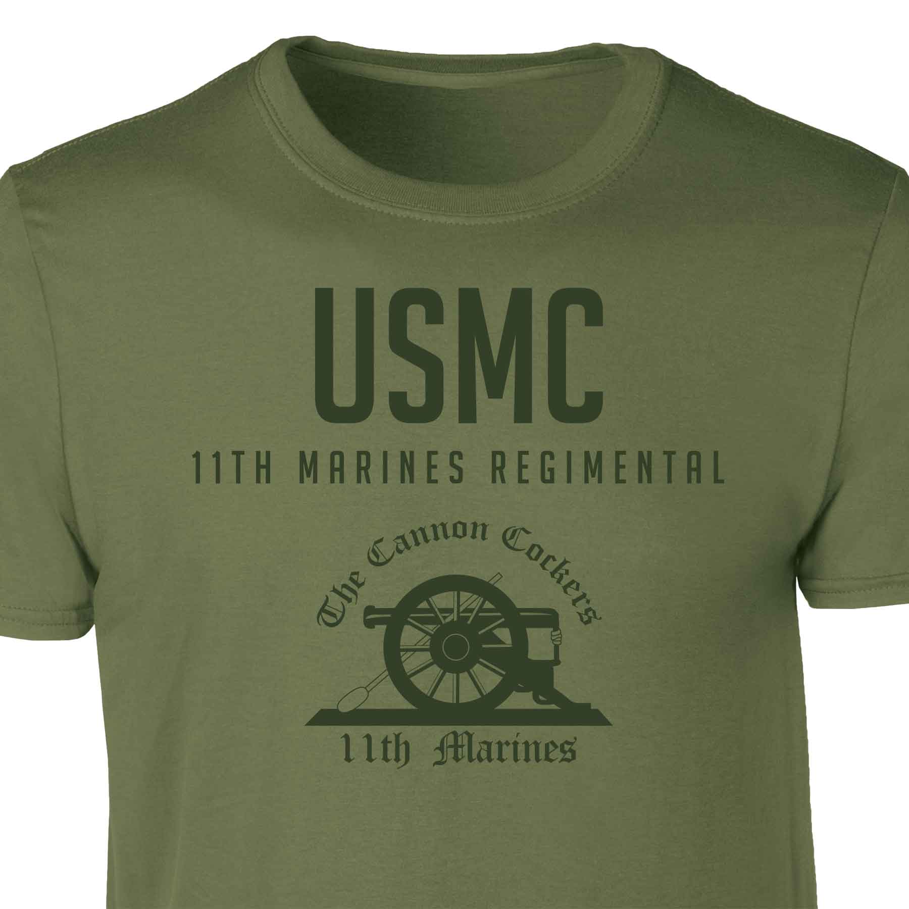 11th Marines Regimental Tonal Patch Graphic T-shirt - Image 3