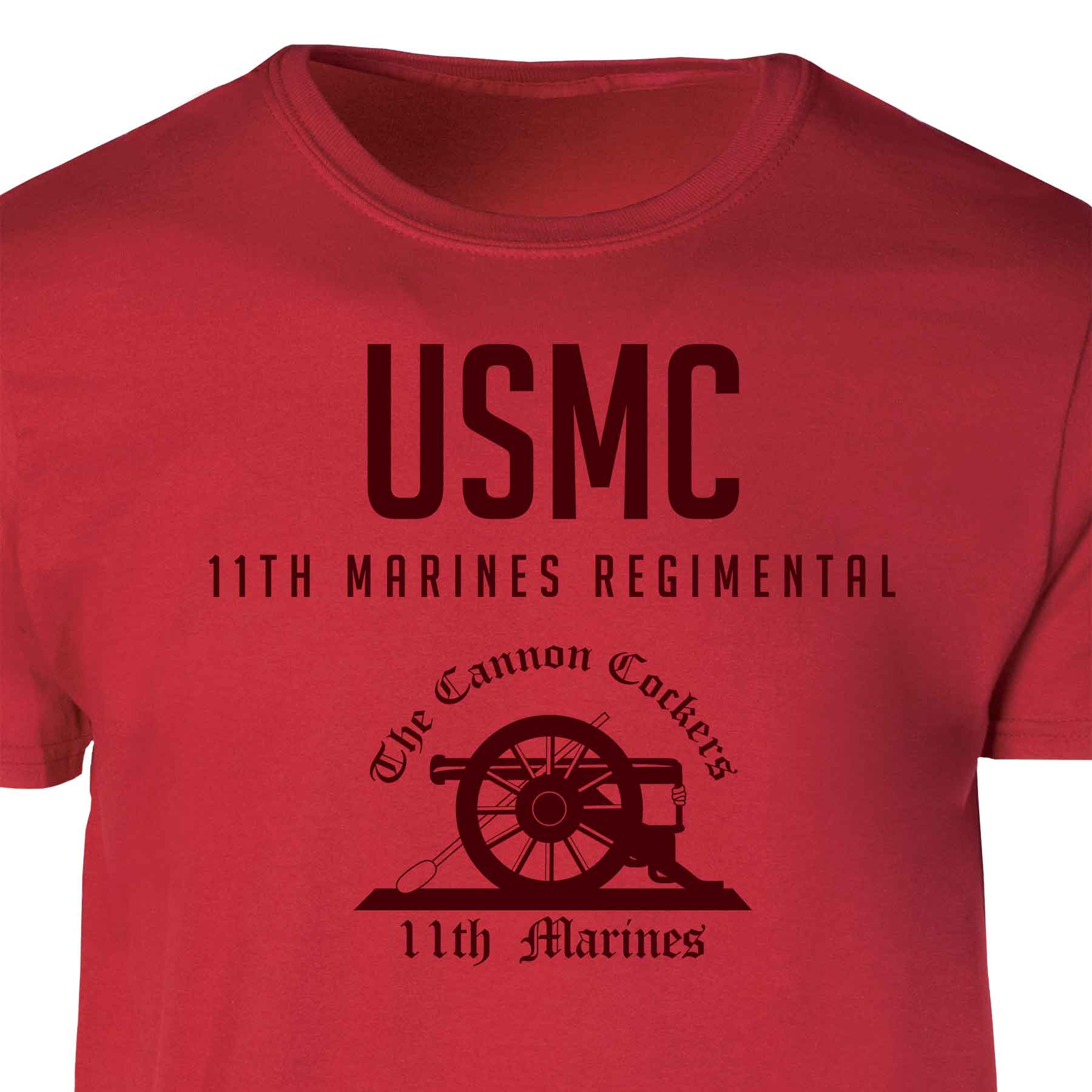 11th Marines Regimental Tonal Patch Graphic T-shirt - Image 4