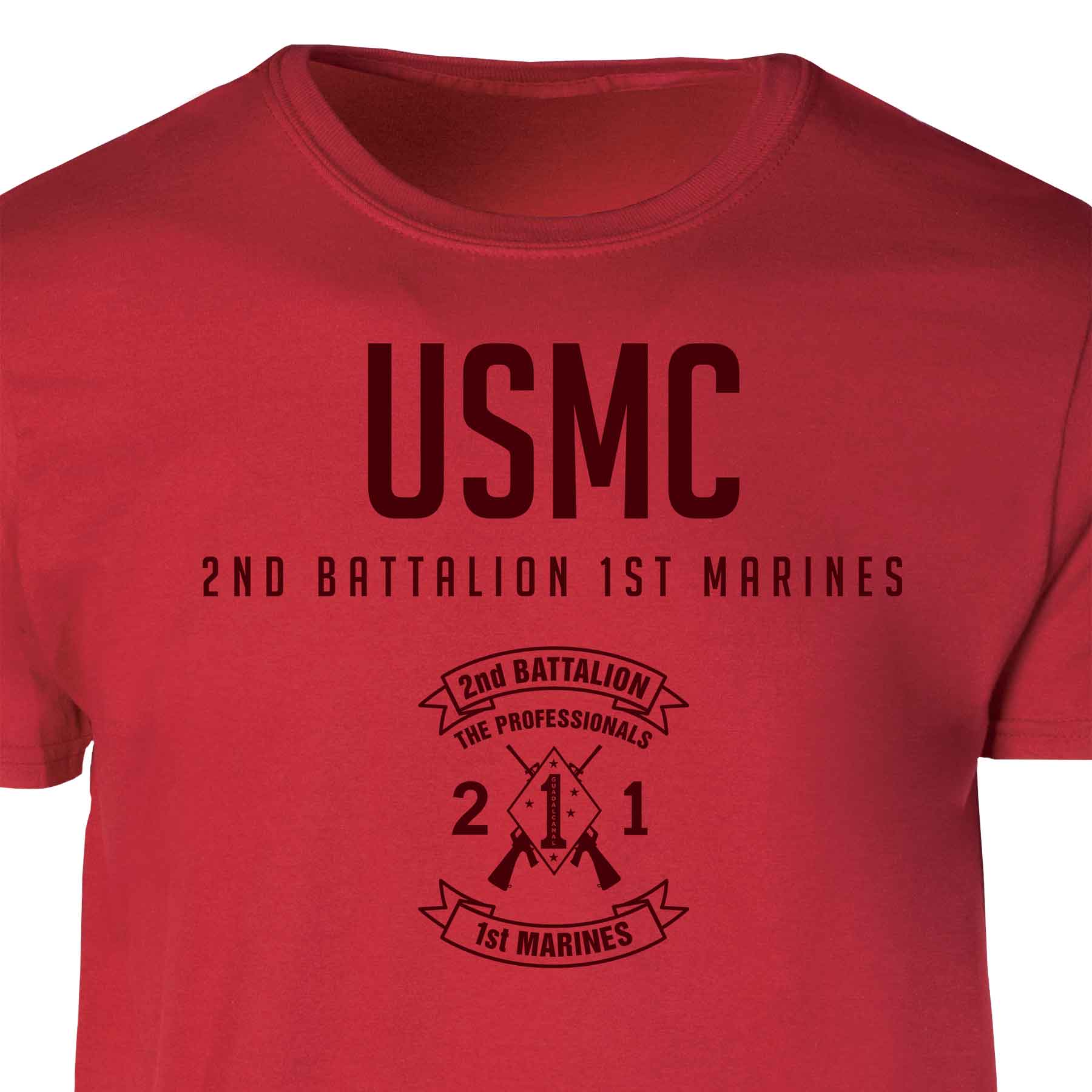 2nd Battalion 1st Marines Tonal Patch Graphic T-shirt - Image 2