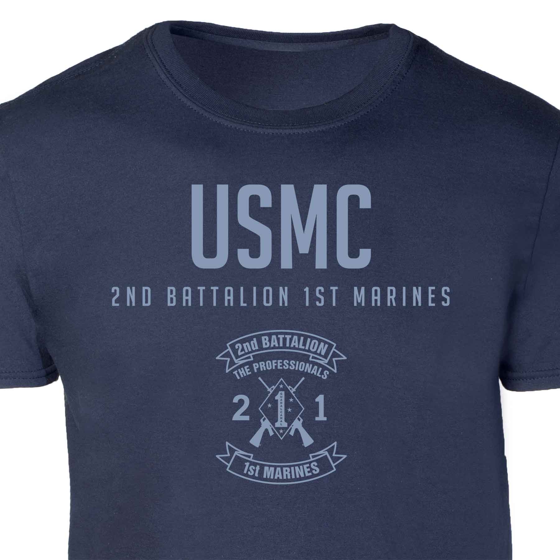2nd Battalion 1st Marines Tonal Patch Graphic T-shirt - Image 5