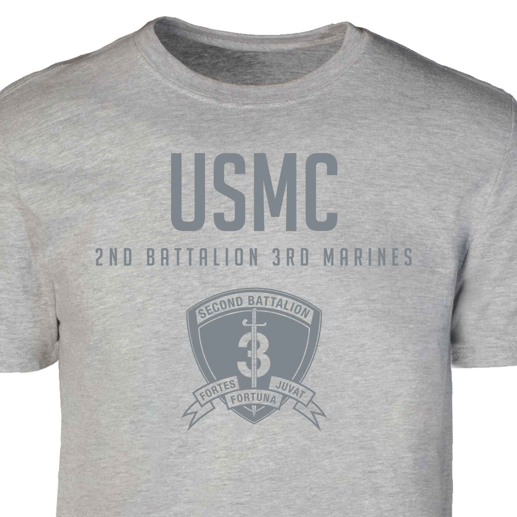 2nd Battalion 3rd Marines Tonal Patch Graphic T-shirt - Image 2