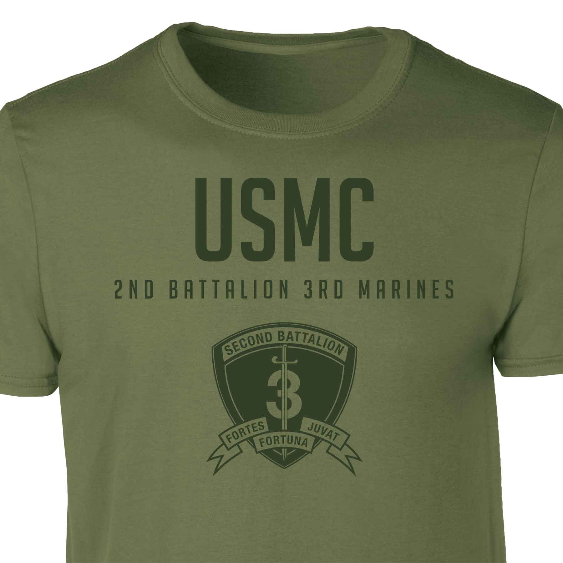 2nd Battalion 3rd Marines Tonal Patch Graphic T-shirt - Image 4
