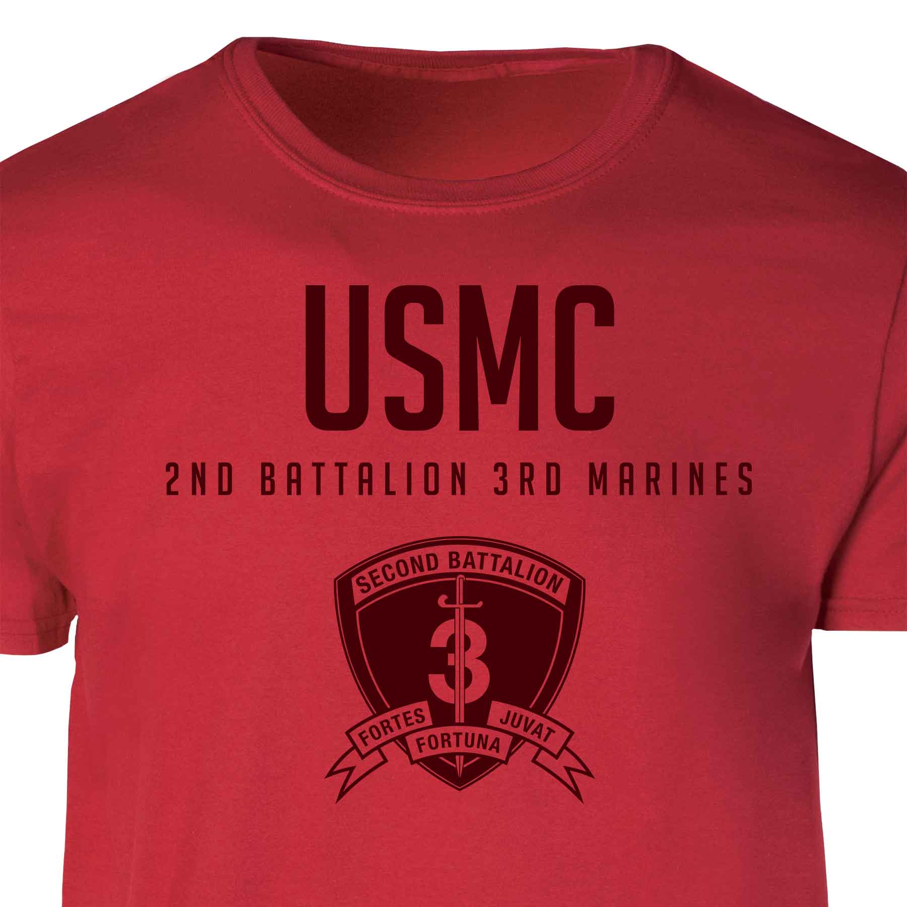 2nd Battalion 3rd Marines Tonal Patch Graphic T-shirt - Image 5