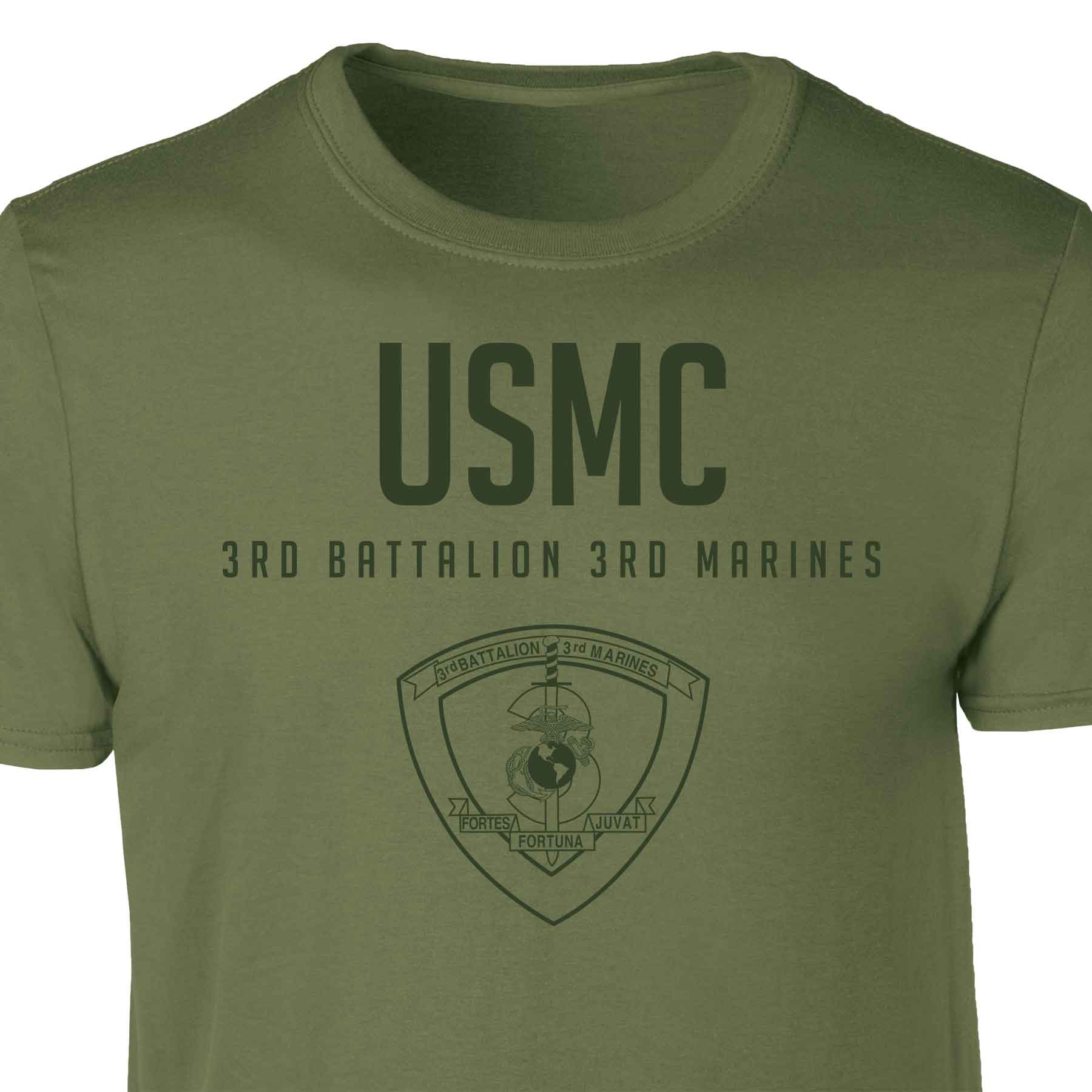 3rd Battalion 3rd Marines Tonal Patch Graphic T-shirt - Image 3
