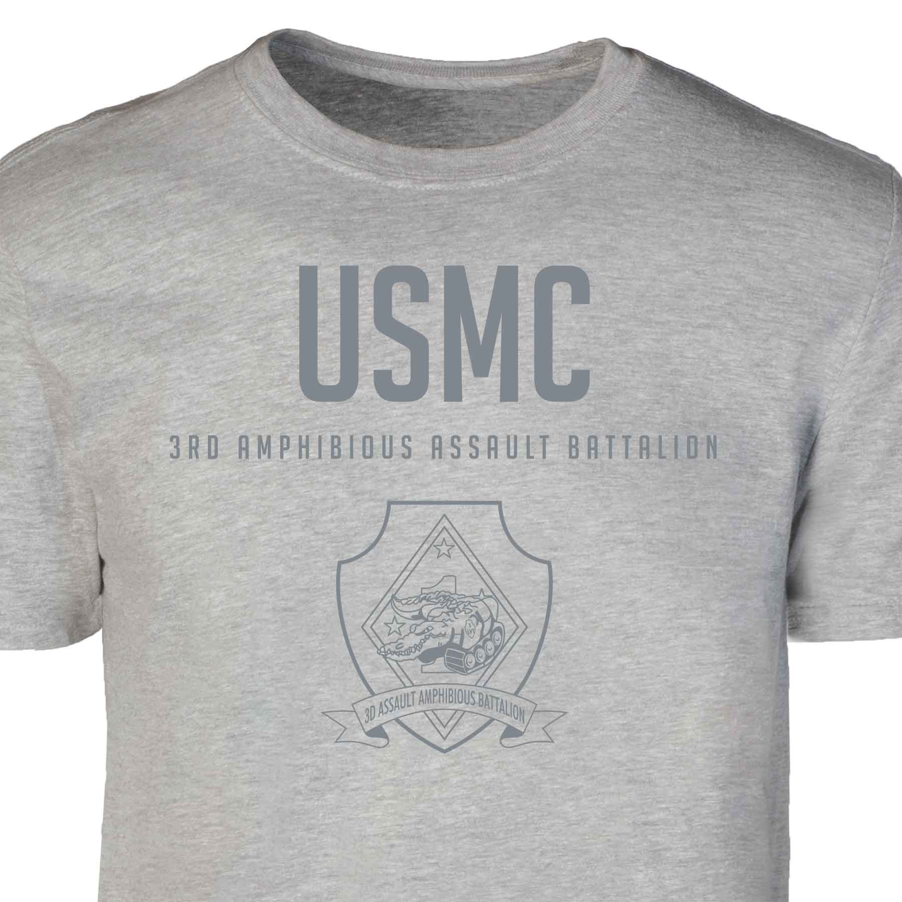 3rd Amphibious Assault Bn Tonal Patch Graphic T-shirt - Image 5