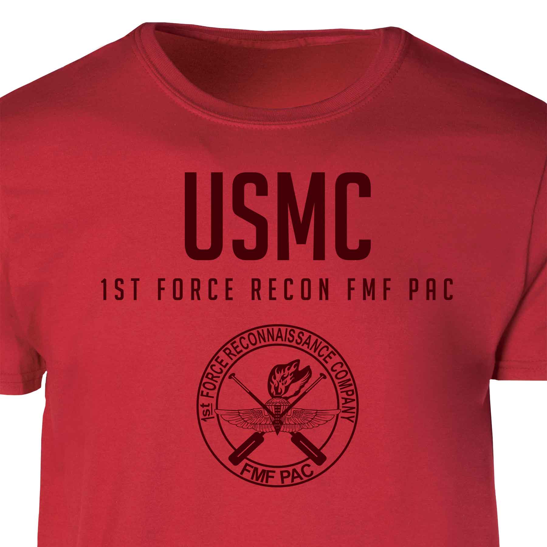 1st Force Recon FMF PAC Tonal Patch Graphic T-shirt - Image 2