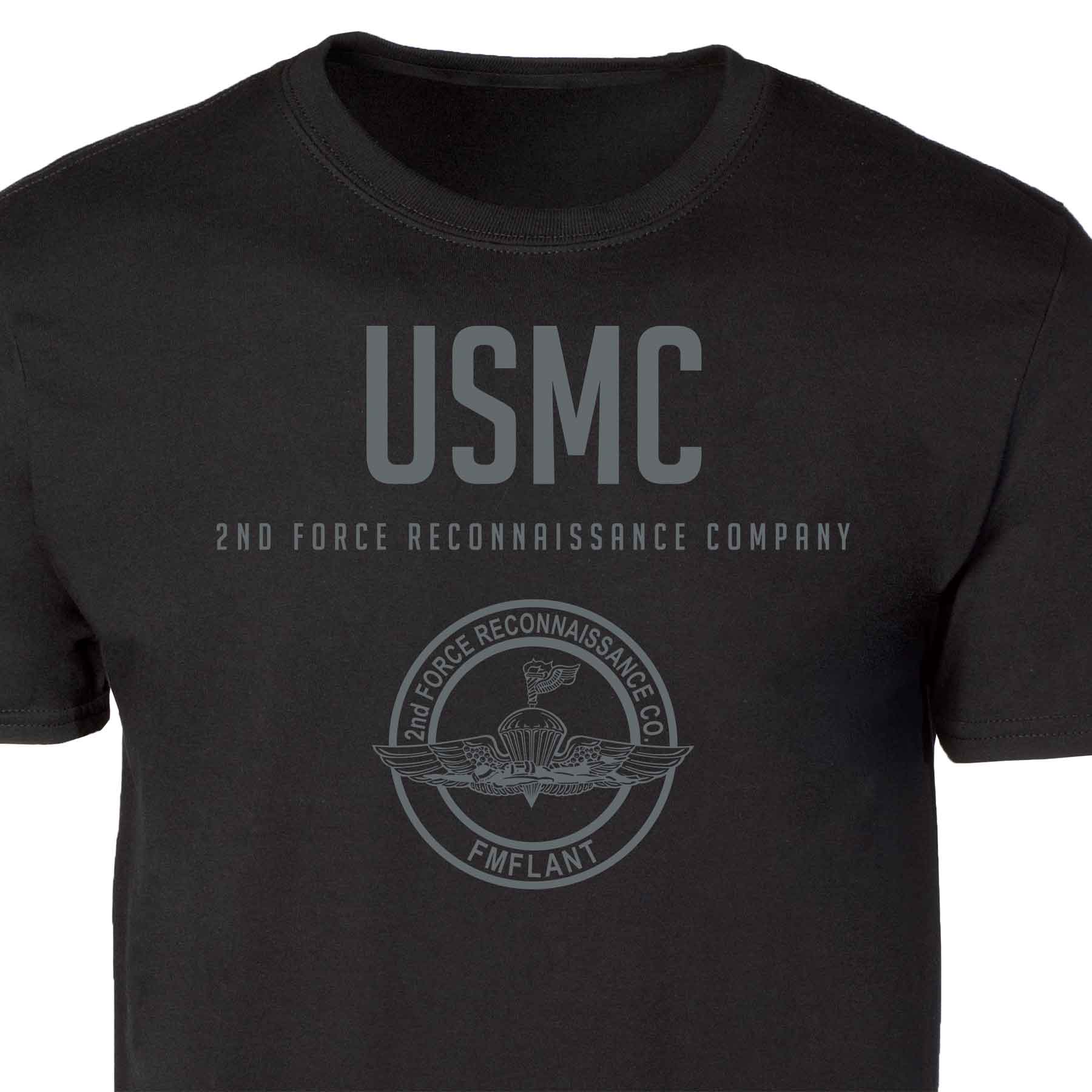 2nd Force Reconnaissance Co Tonal Patch Graphic T-shirt - Image 4
