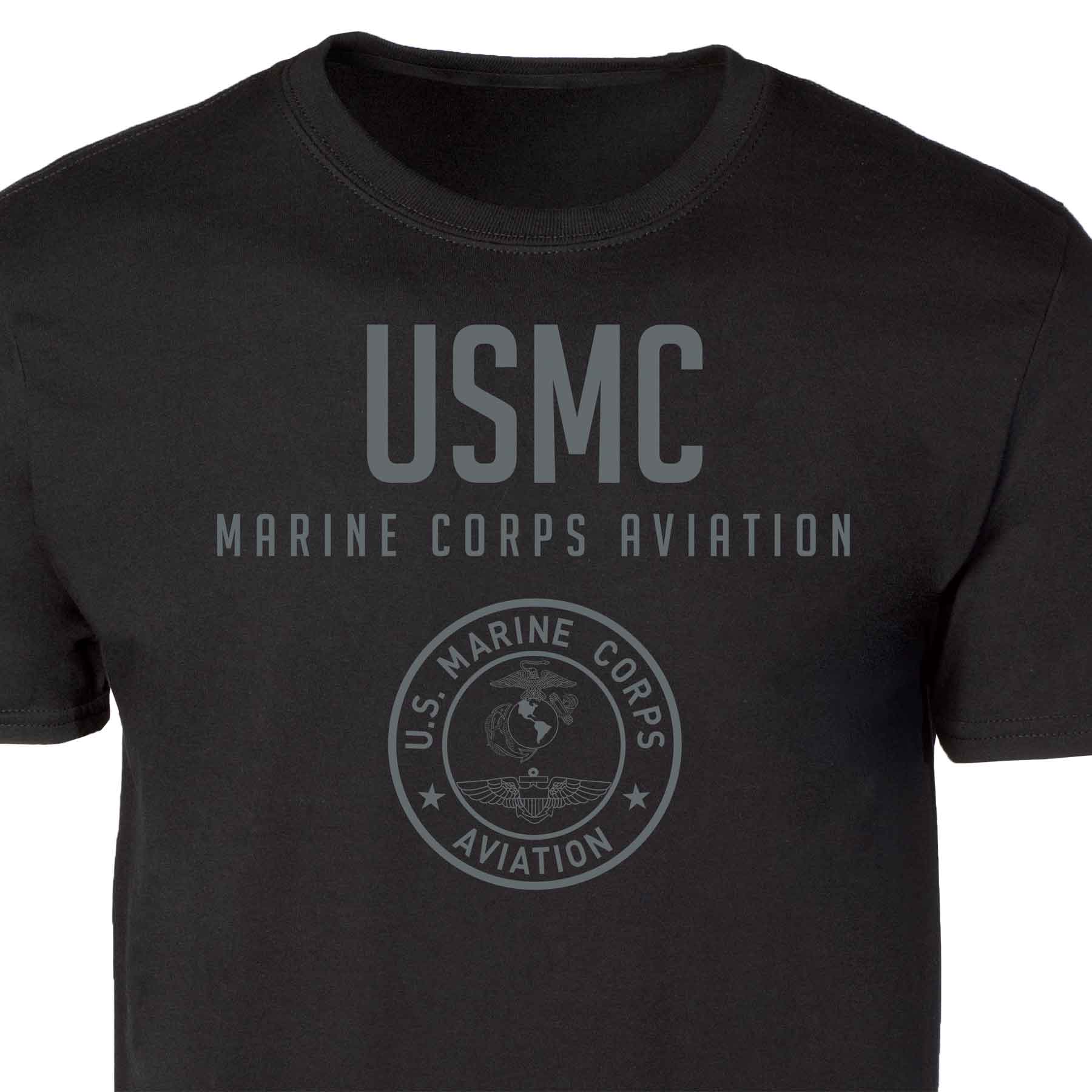 Marine Corps Aviation Tonal Patch Graphic T-shirt - Image 3