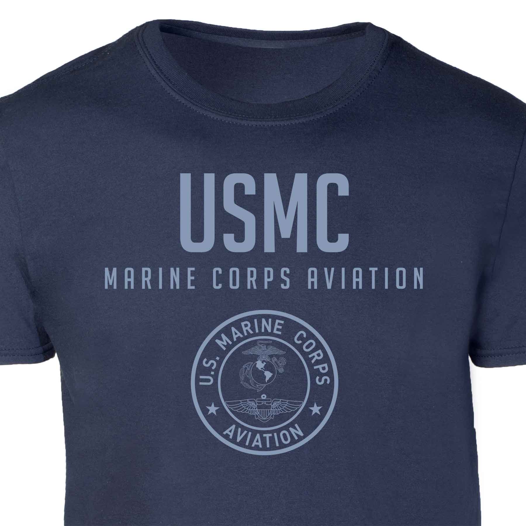 Marine Corps Aviation Tonal Patch Graphic T-shirt - Image 5