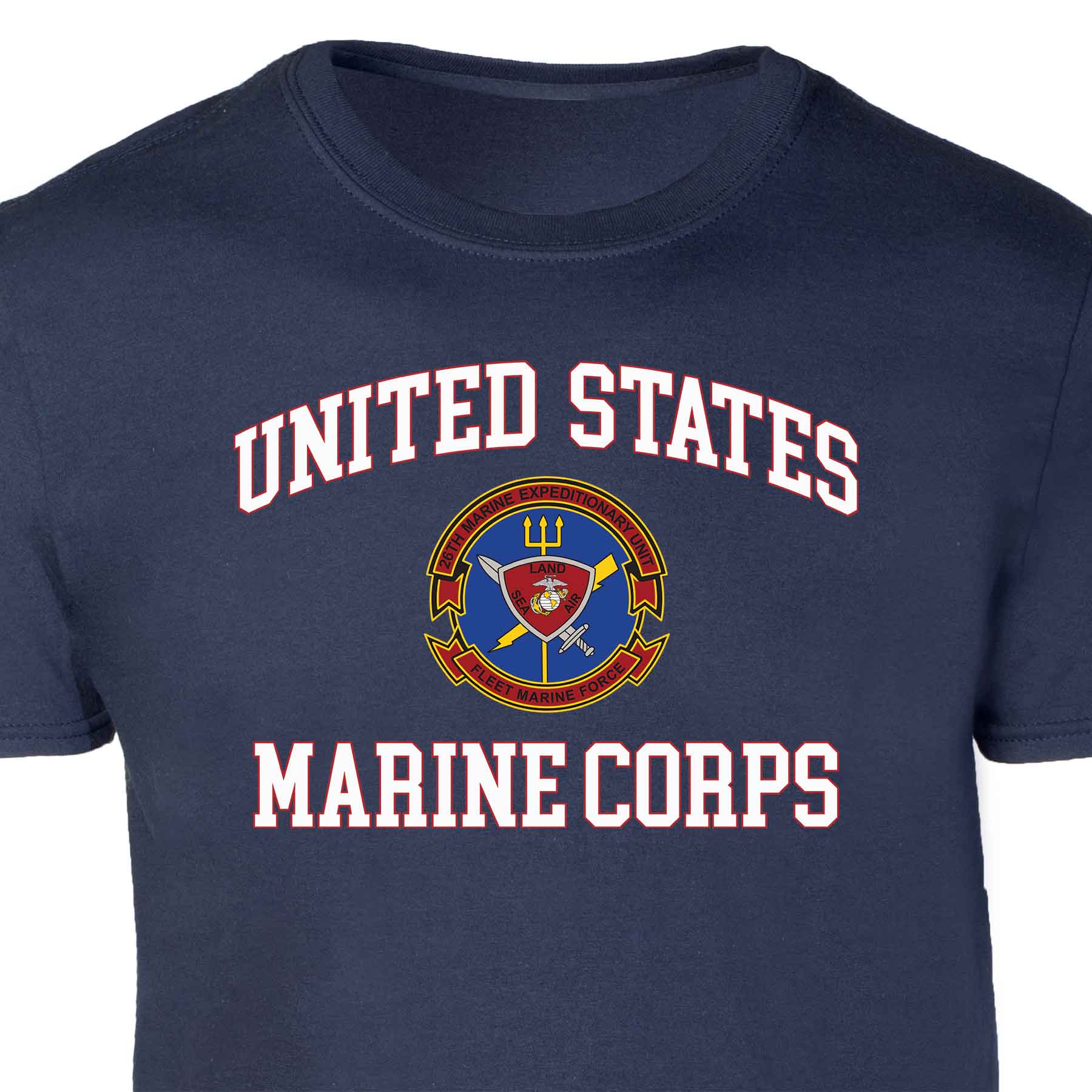 26th Marines Expeditionary USMC Patch Graphic T-shirt - Image 2