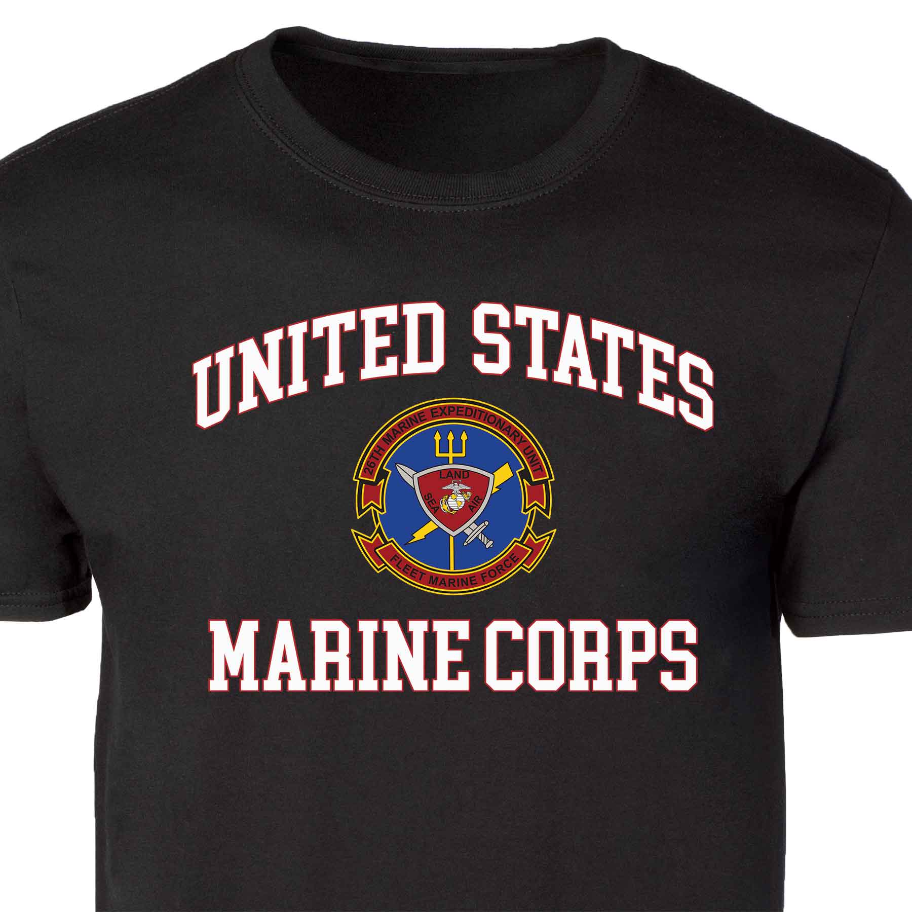26th Marines Expeditionary USMC Patch Graphic T-shirt - Image 3