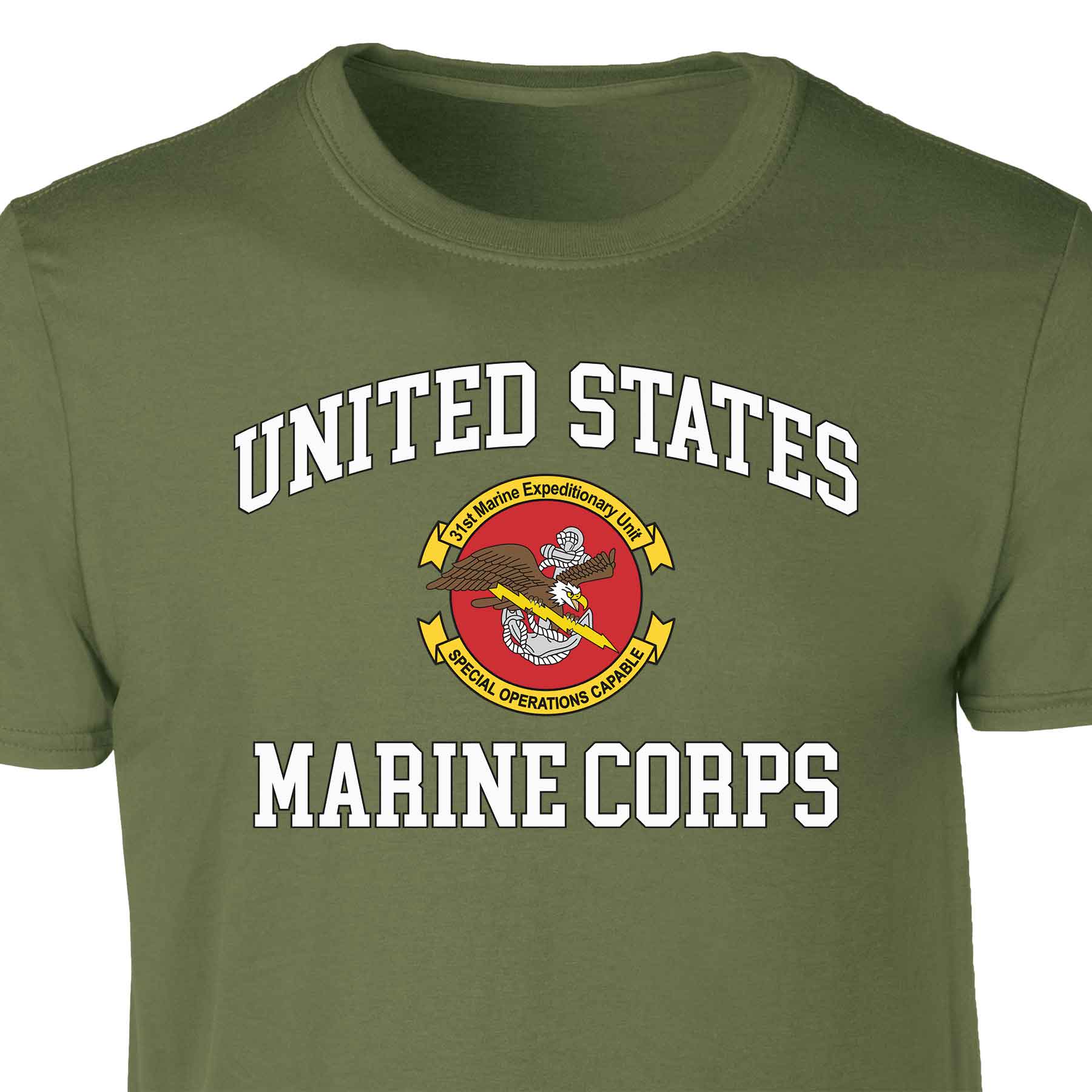 31st MEU Special Operations USMC Patch Graphic T-shirt - Image 3