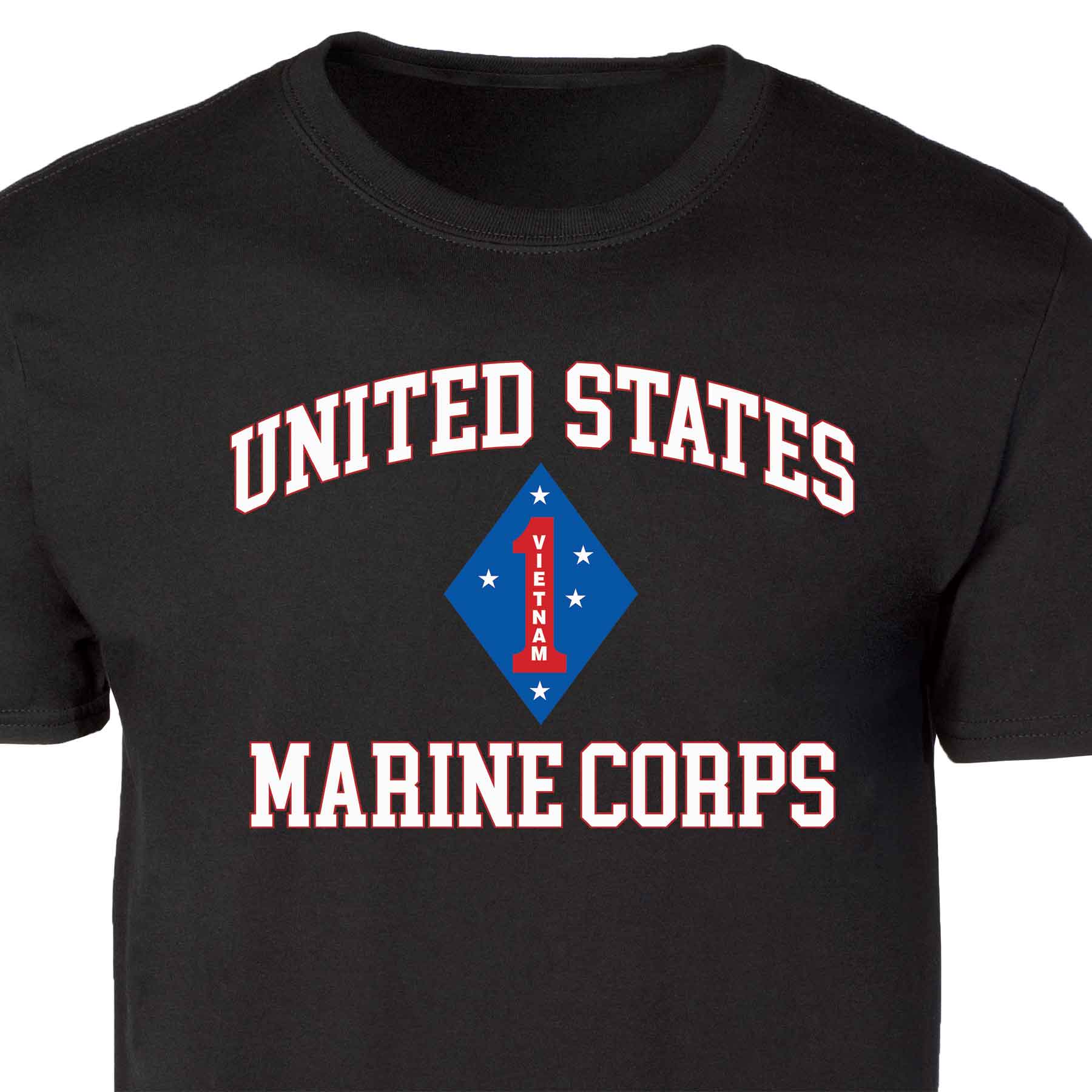 Vietnam 1st Marine Division USMC Patch Graphic T-shirt - Image 5