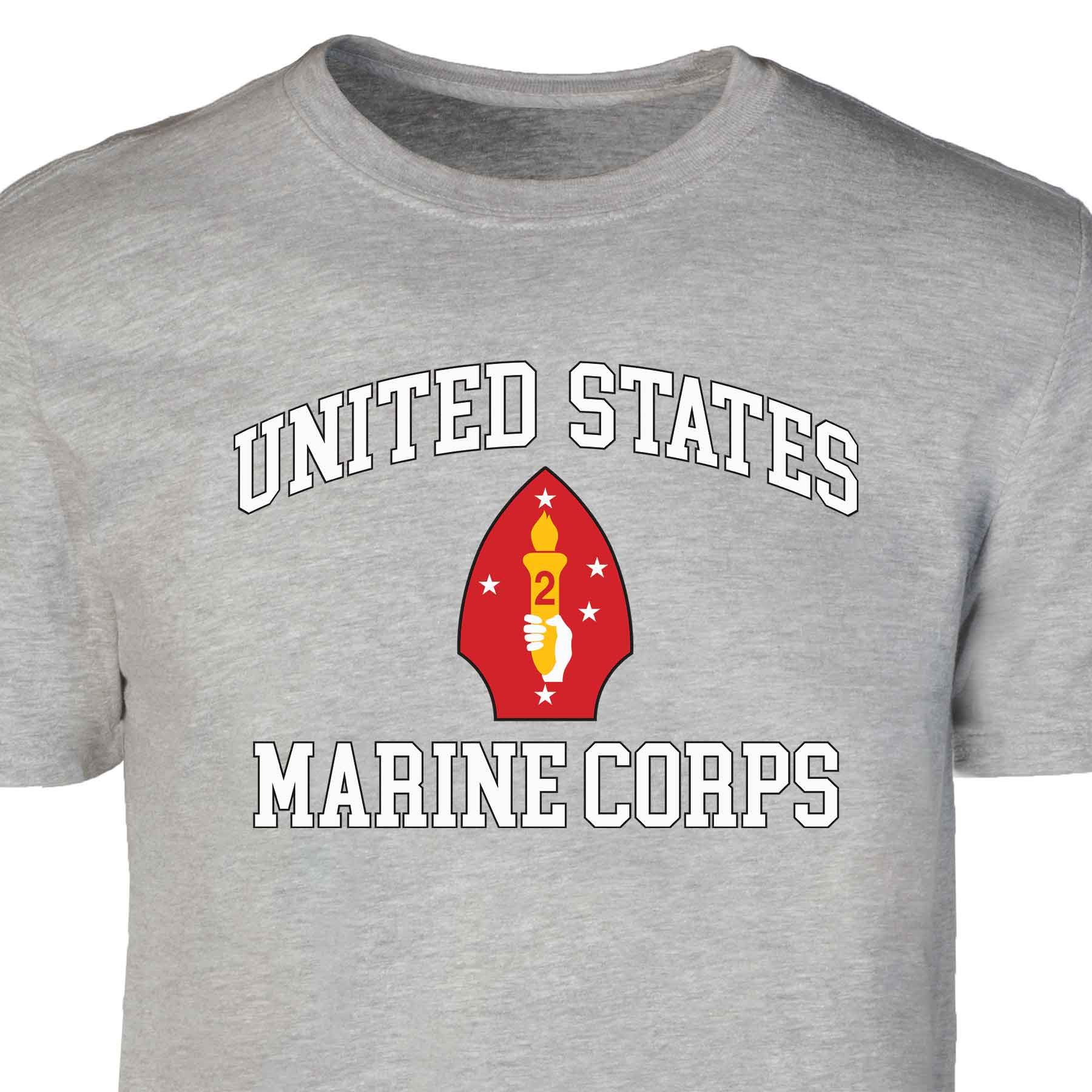 2nd Marine Division USMC Patch Graphic T-shirt