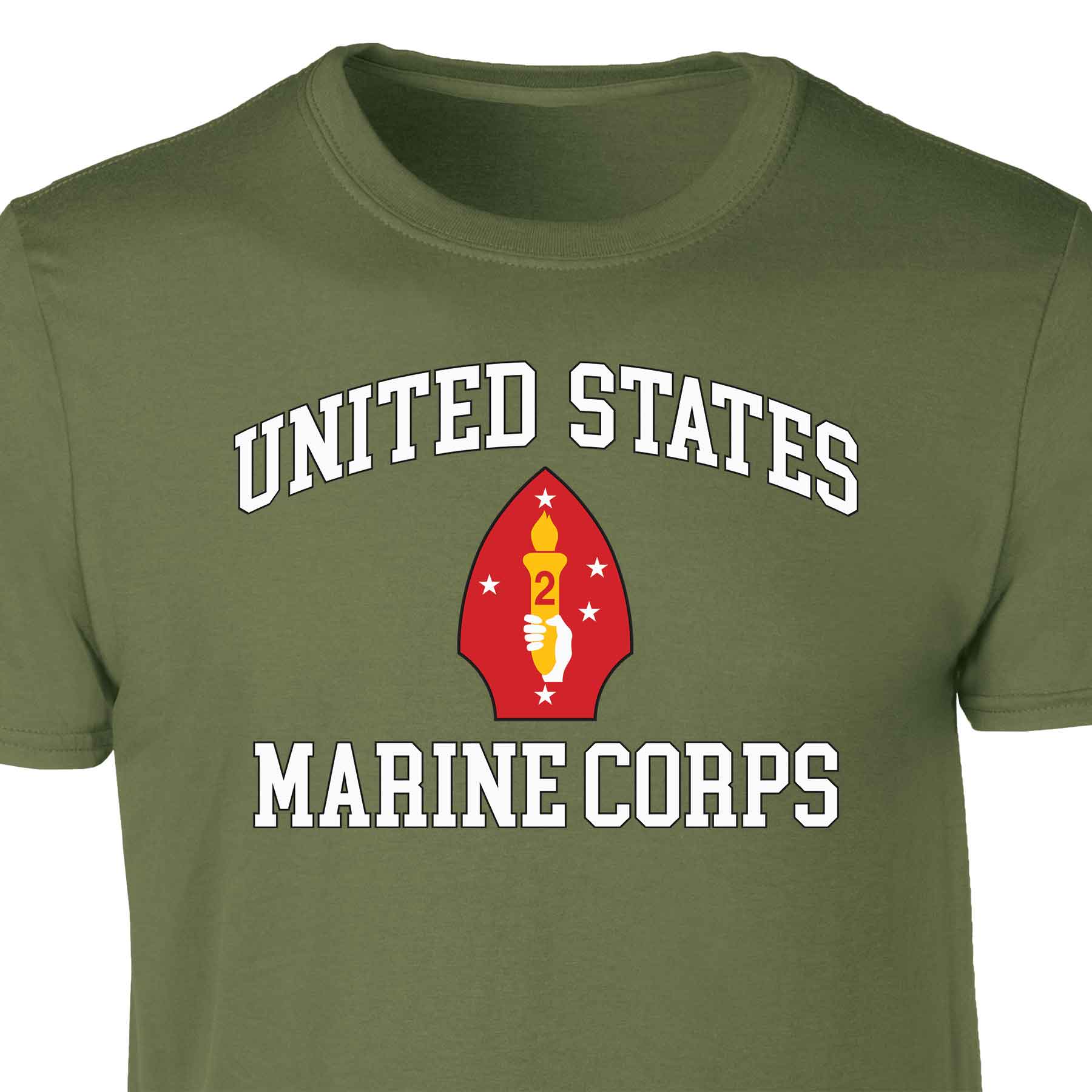 2nd Marine Division USMC Patch Graphic T-shirt - Image 3