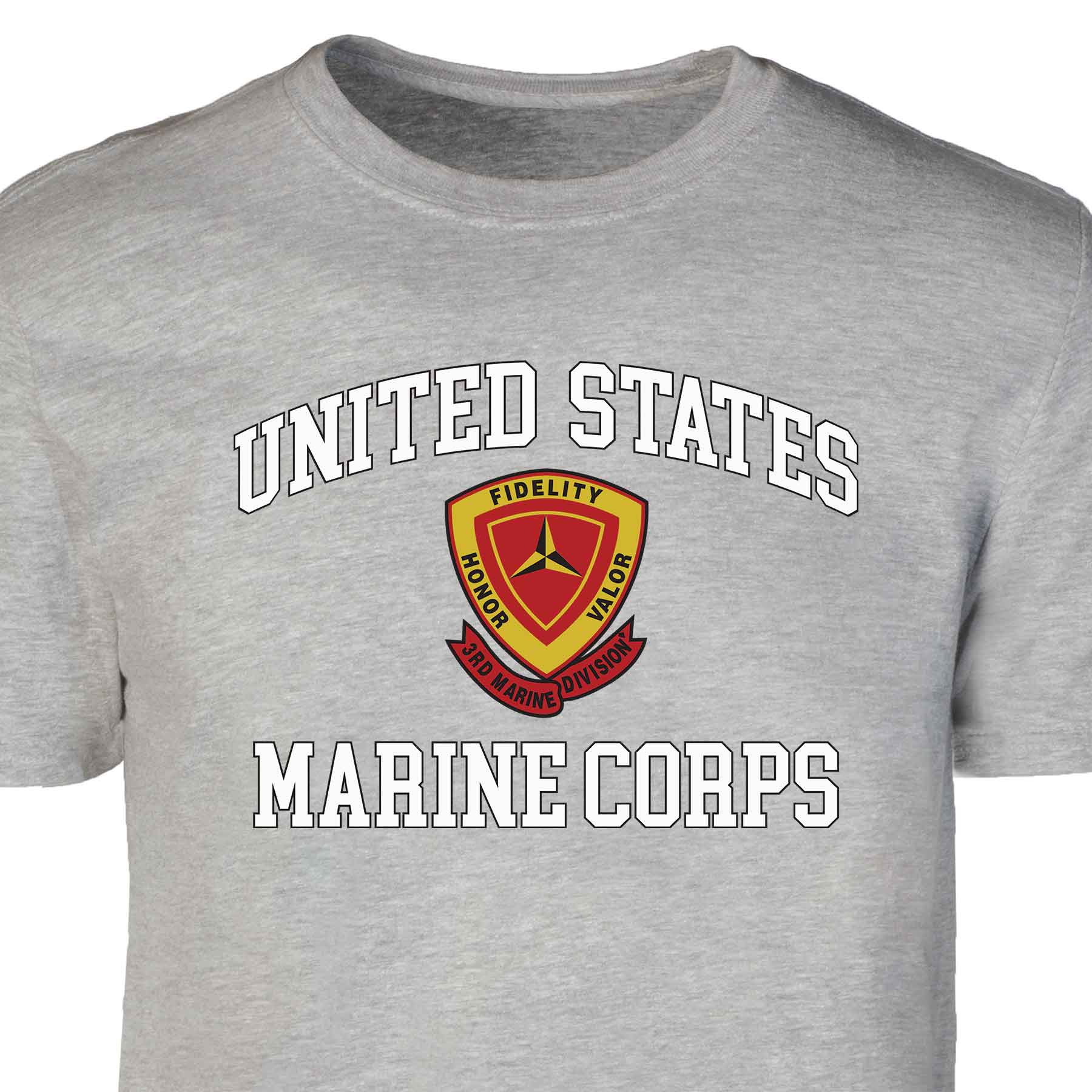 3rd Marine Division USMC Patch Graphic T-shirt