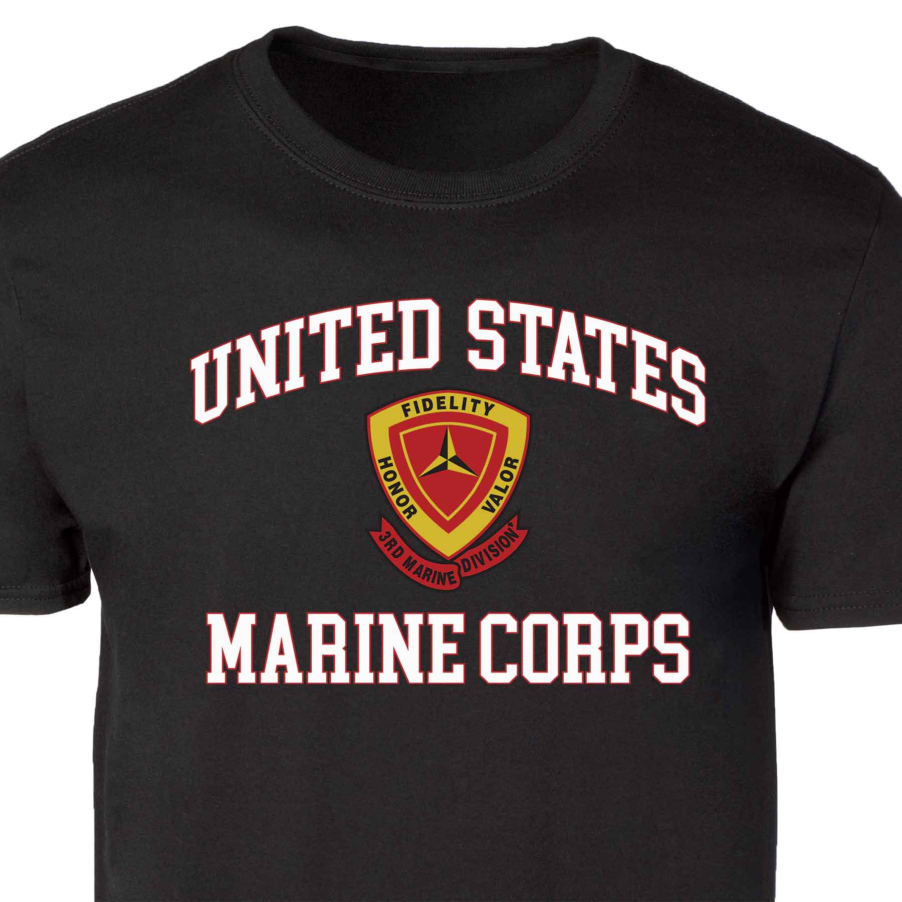 3rd Marine Division USMC Patch Graphic T-shirt - Image 5