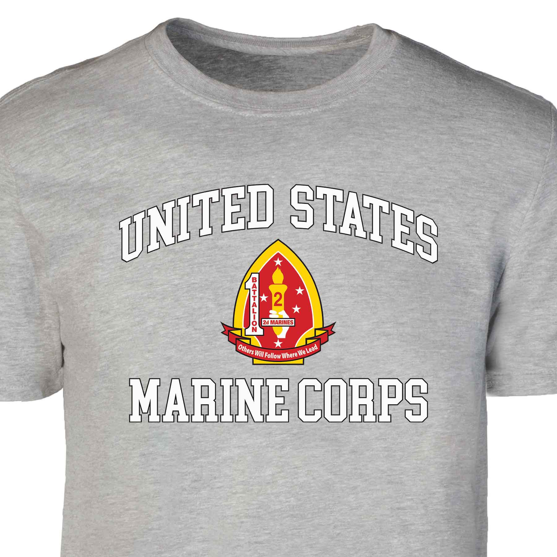 1st Battalion 2nd Marines USMC Patch Graphic T-shirt