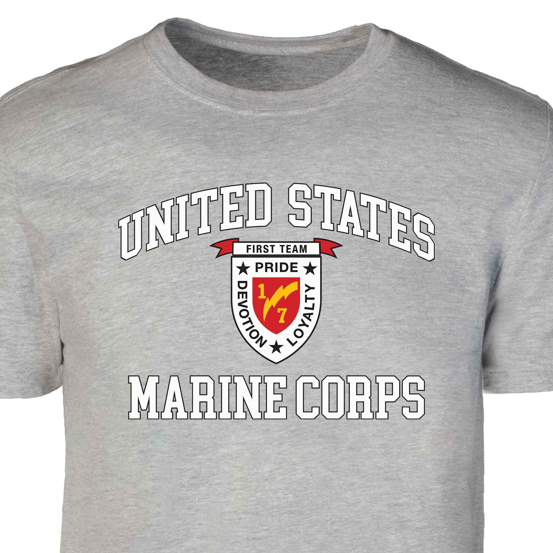 1st Battalion 7th Marines USMC Patch Graphic T-shirt