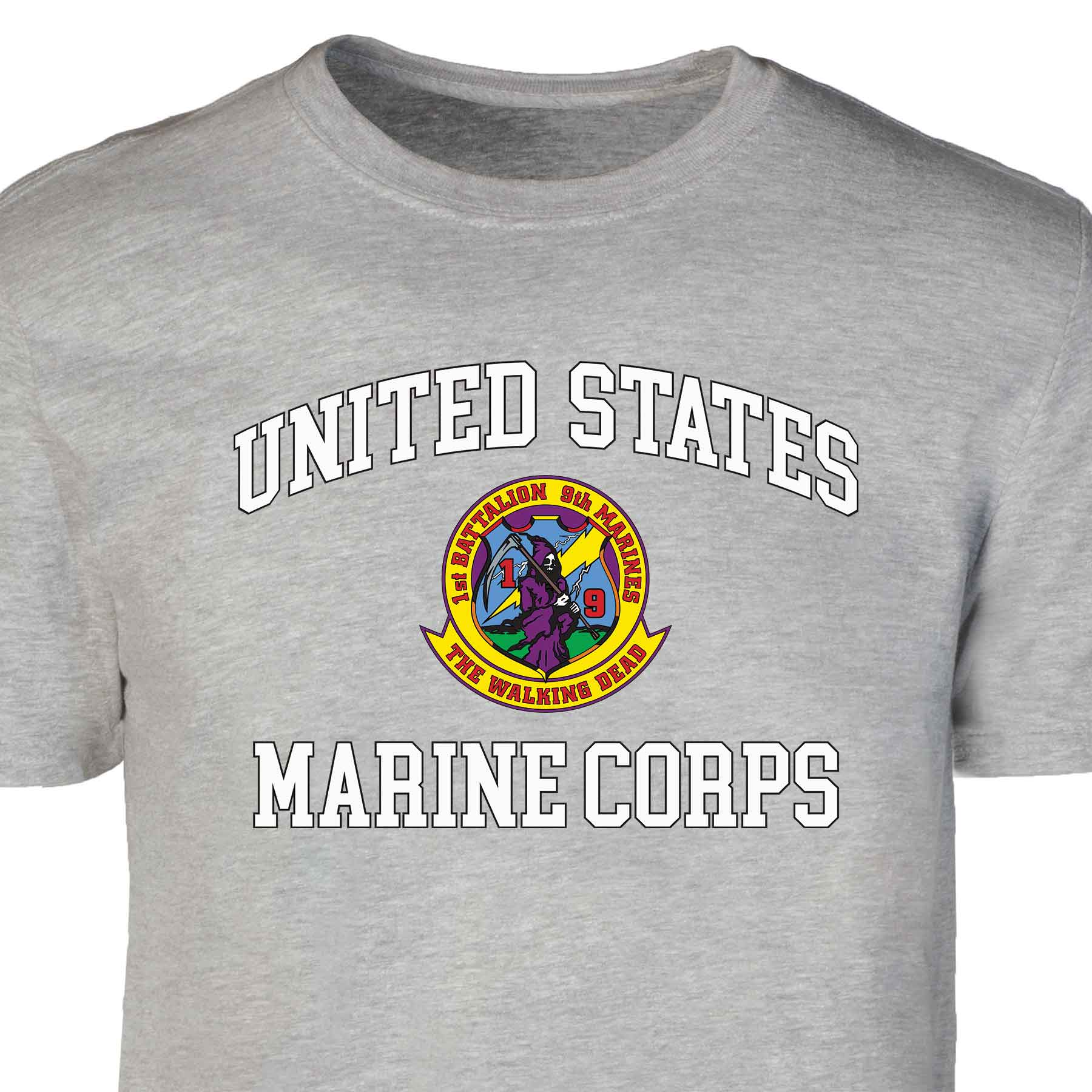 1st Battalion 9th Marines USMC Patch Graphic T-shirt