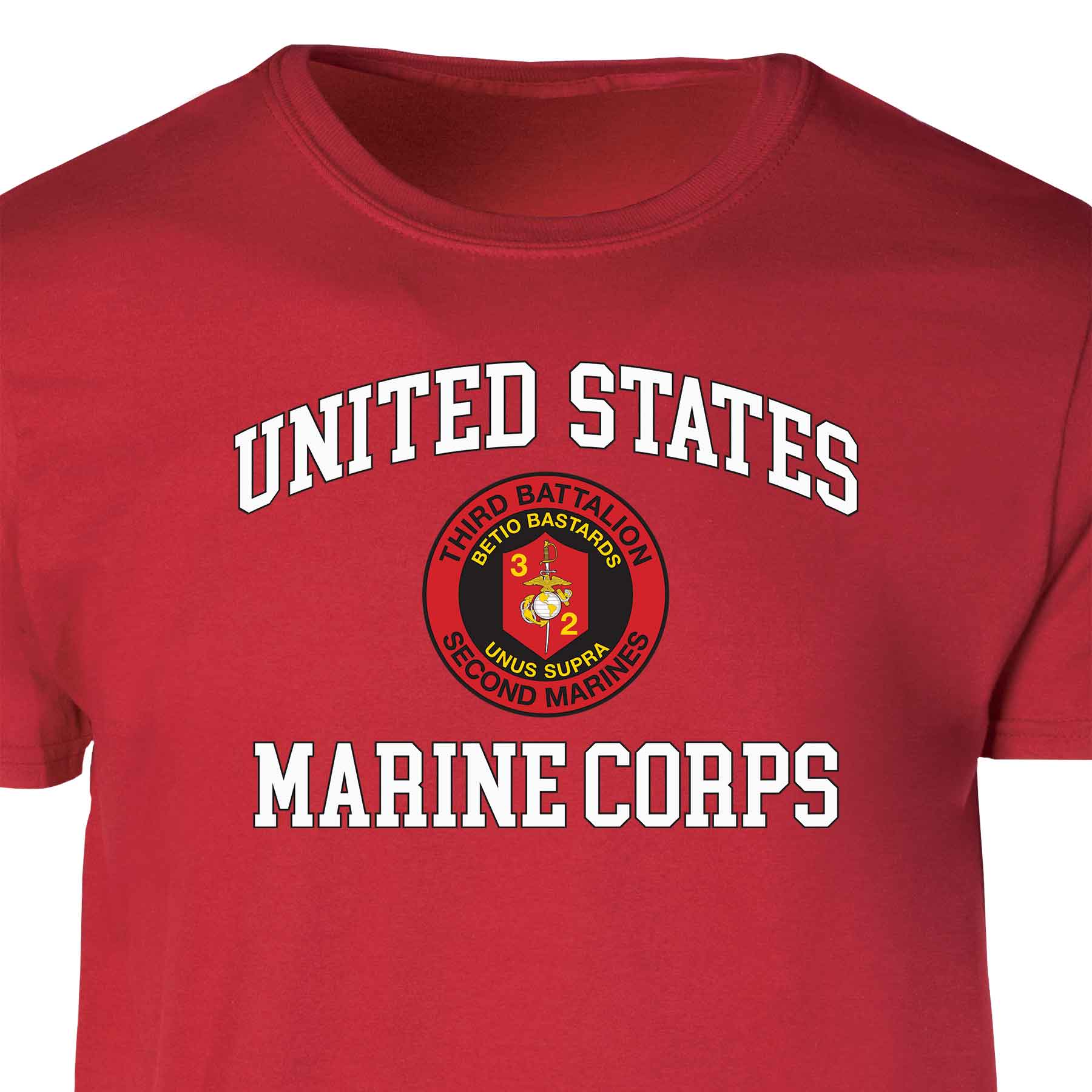 3rd Battalion 2nd Marines USMC Patch Graphic T-shirt - Image 4