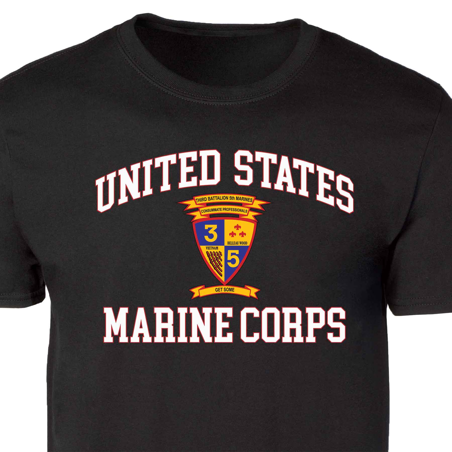 3rd Battalion 5th Marines USMC Patch Graphic T-shirt - Image 5