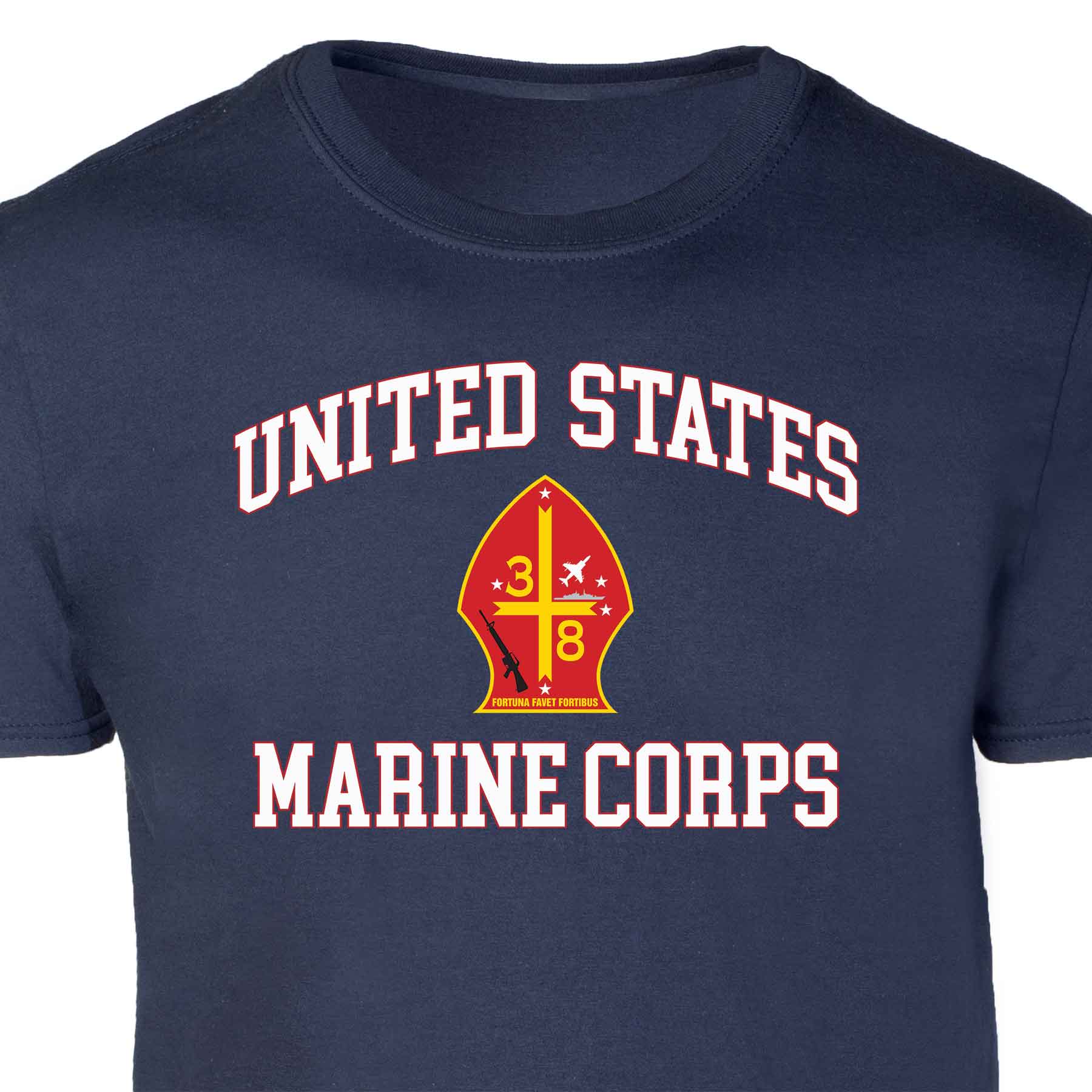 3rd Battalion 8th Marines USMC Patch Graphic T-shirt - Image 2