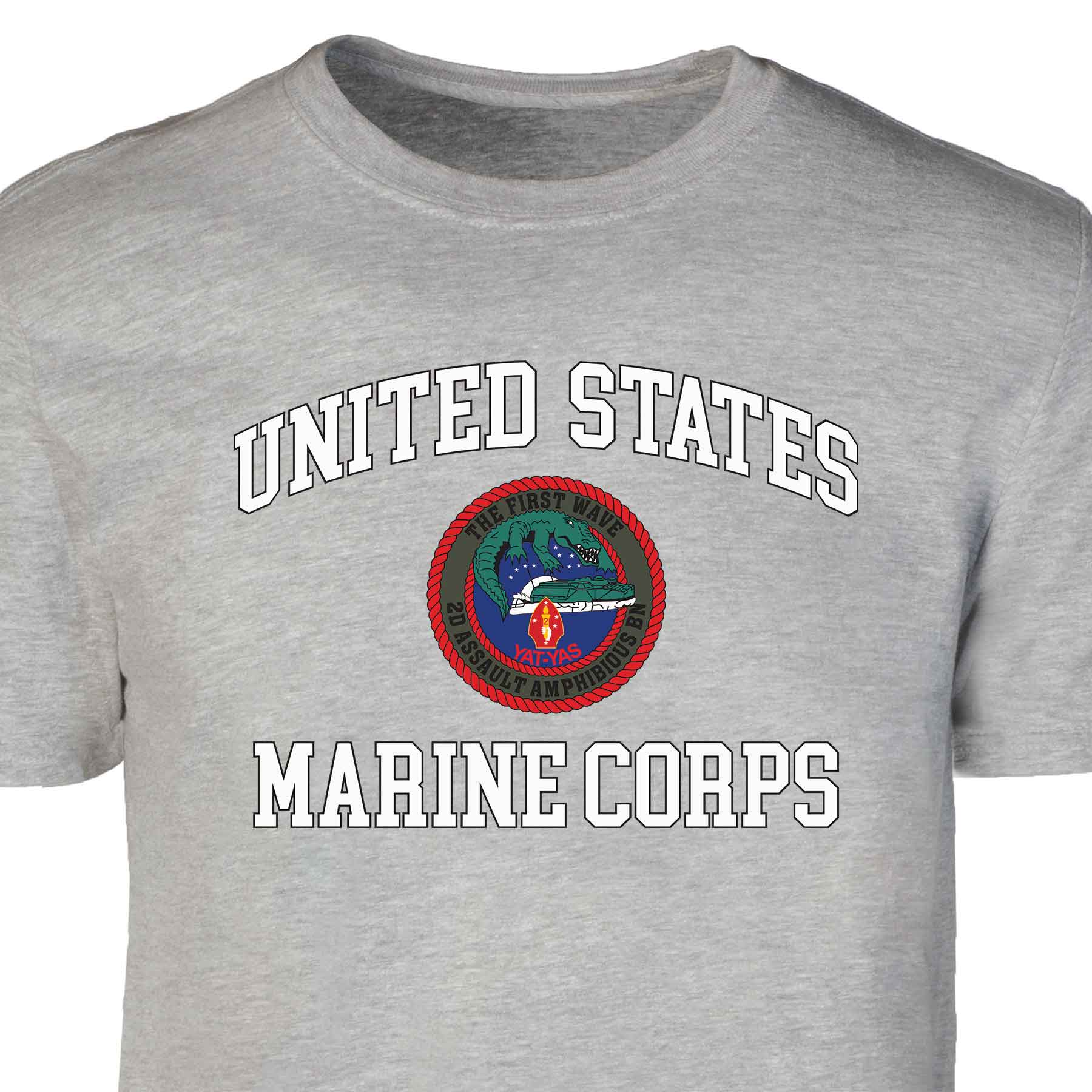 2nd Assualt Amphibious Bn USMC Patch Graphic T-shirt