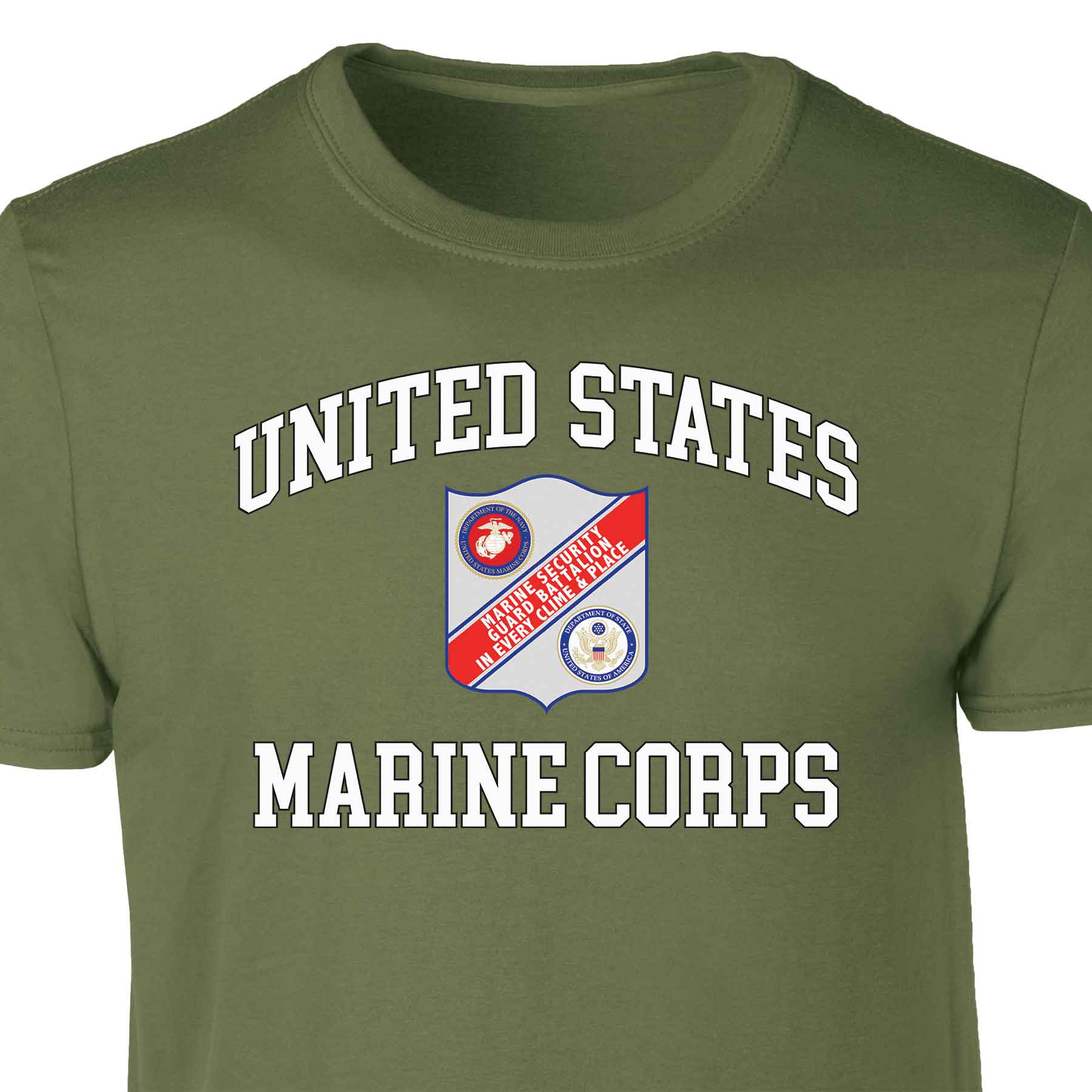 Marine Security Guard USMC Patch Graphic T-shirt - Image 3