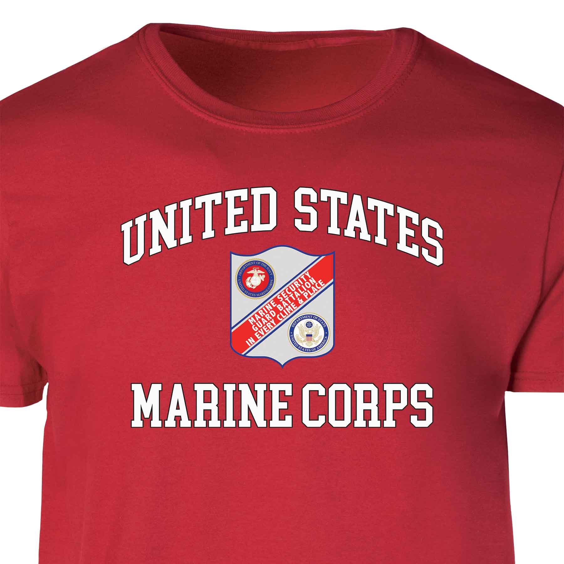 Marine Security Guard USMC Patch Graphic T-shirt - Image 4
