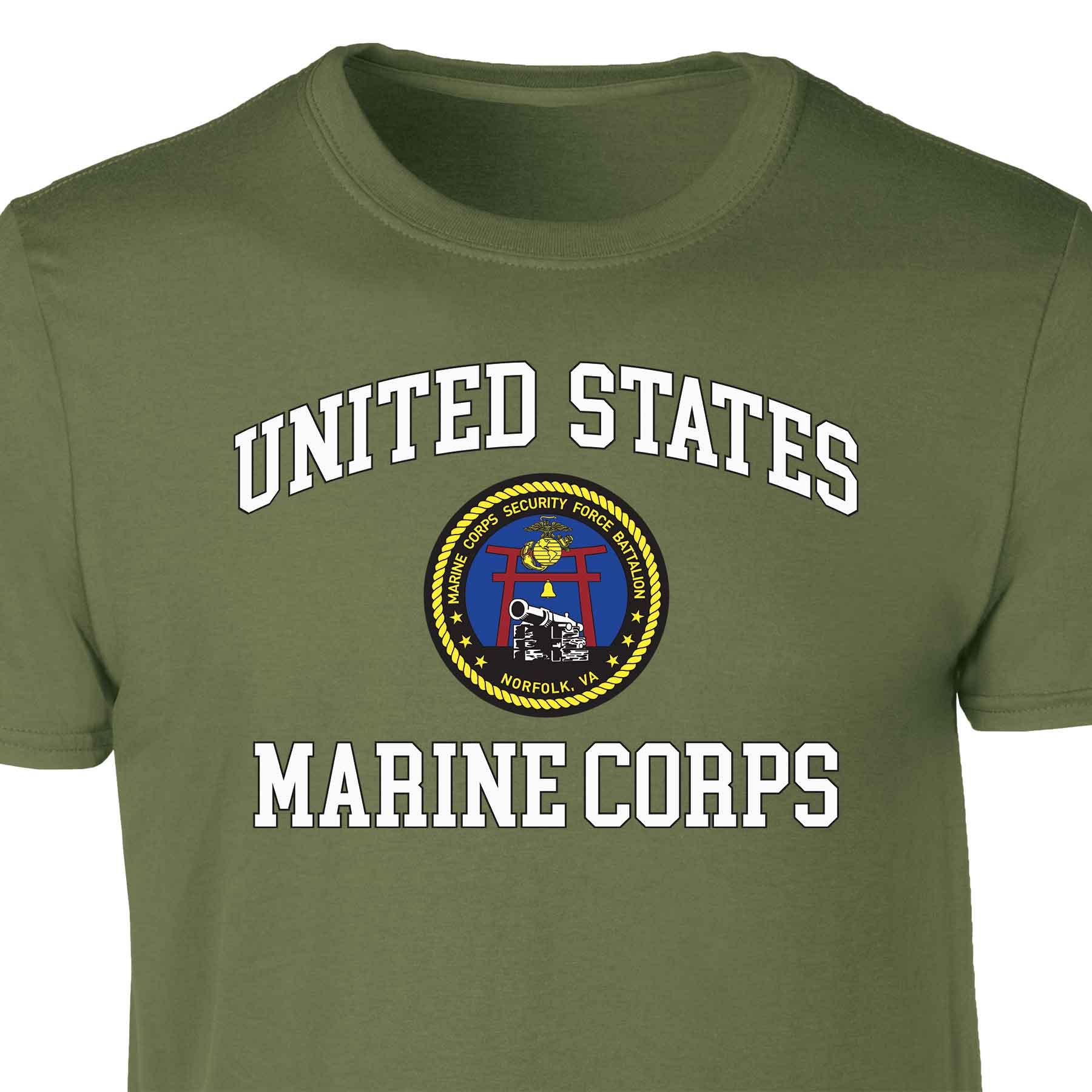 Marine Corps Security Force USMC Patch Graphic T-shirt - Image 3