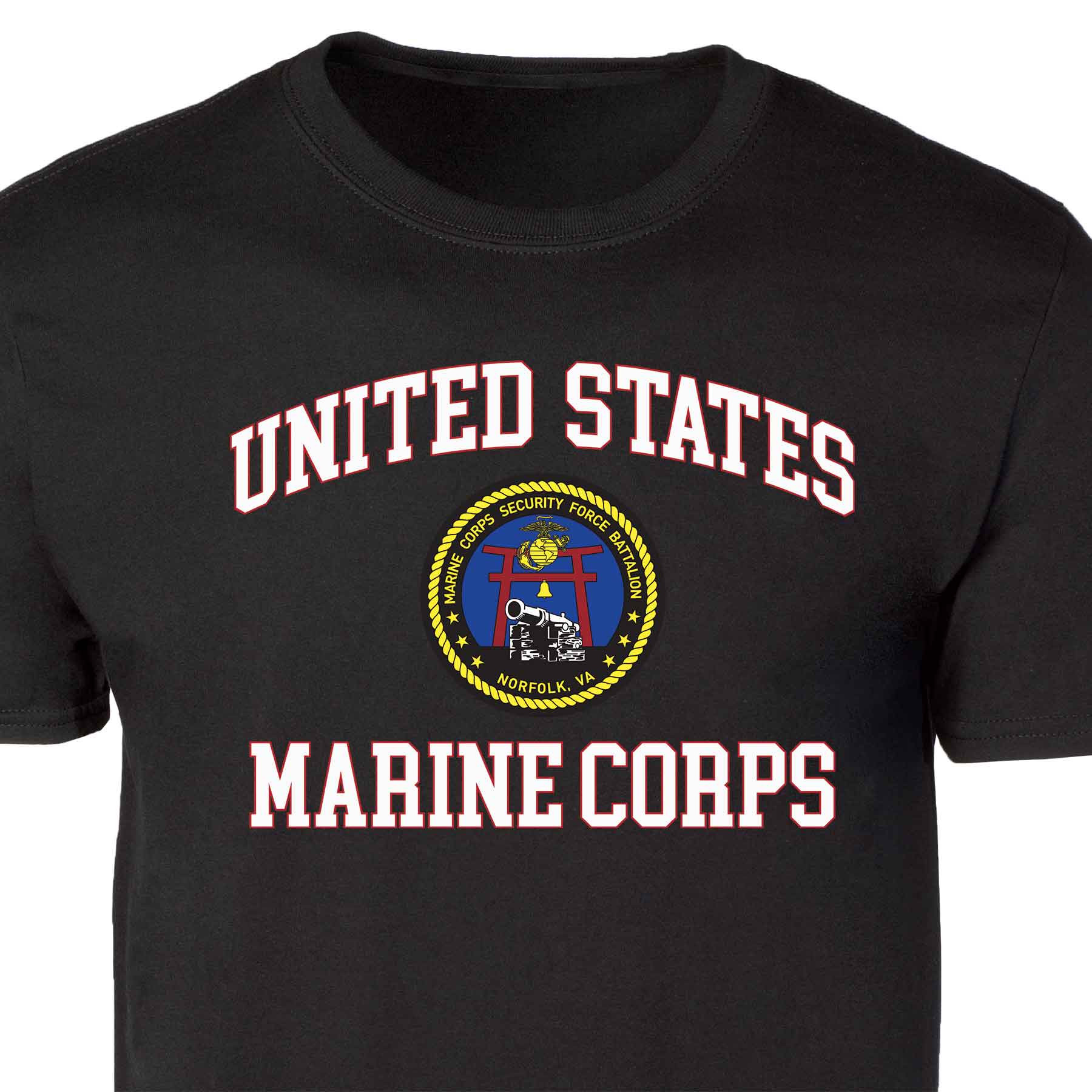 Marine Corps Security Force USMC Patch Graphic T-shirt - Image 5