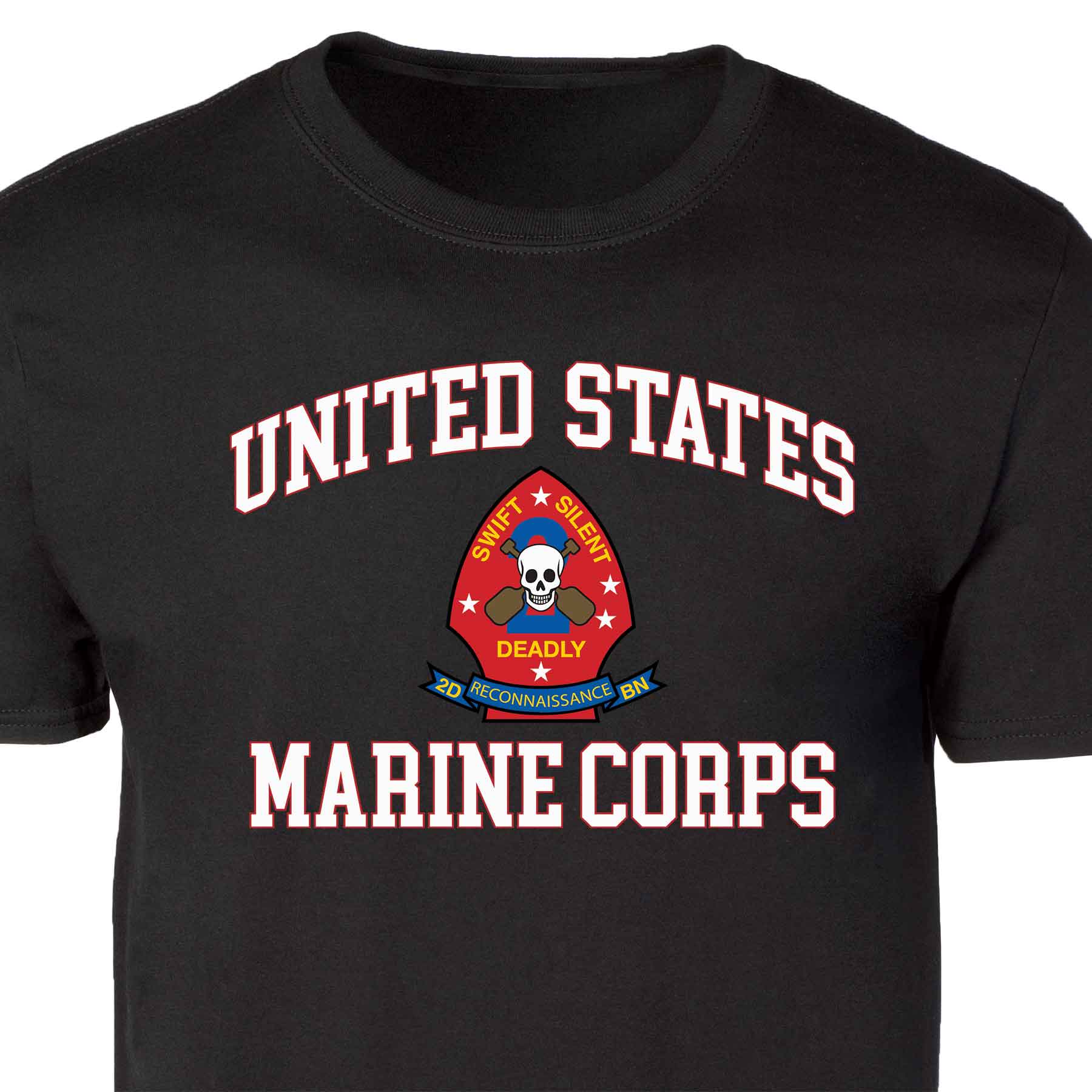 2nd Reconnaissance Battalion USMC  Patch Graphic T-shirt - Image 5