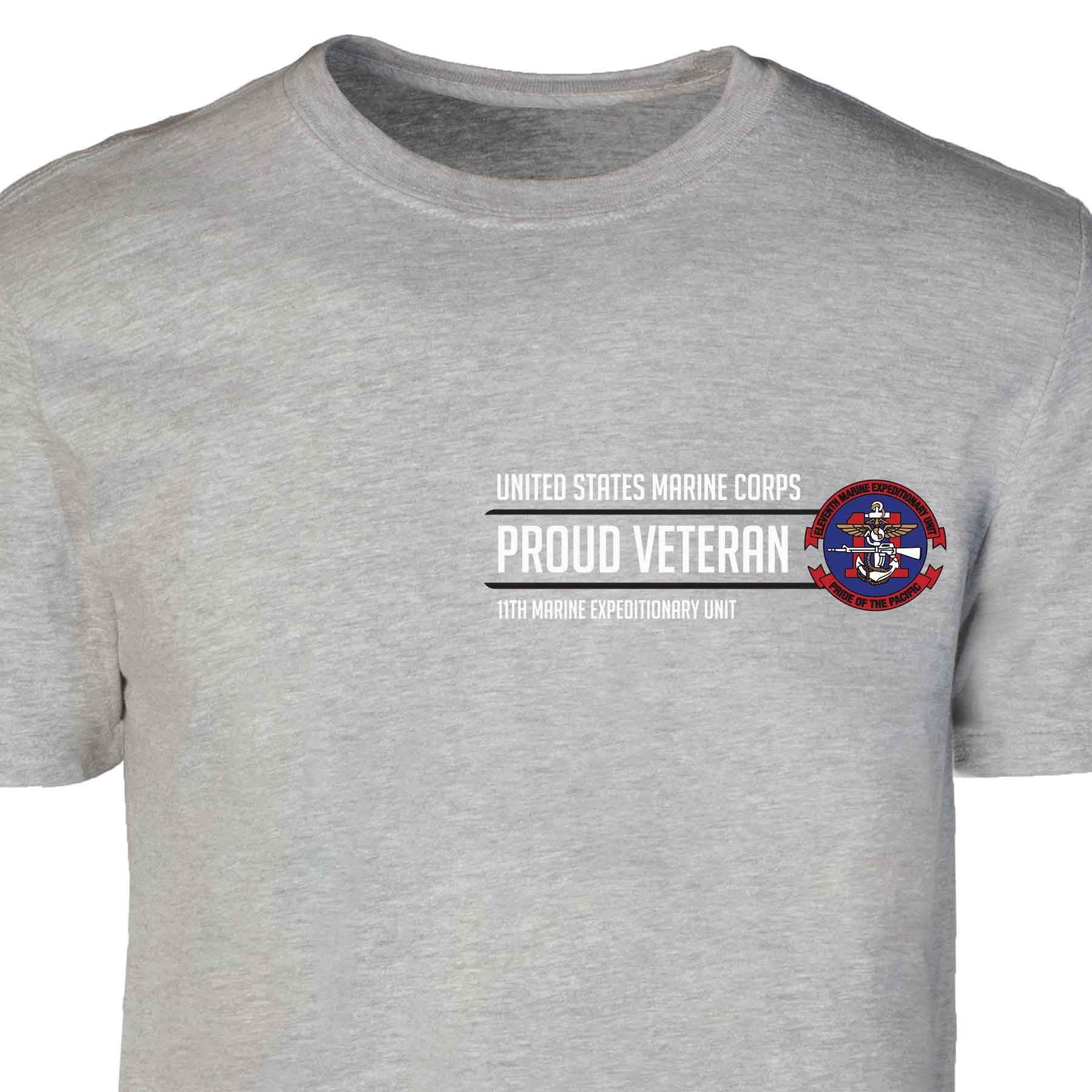 11th MEU Pride Of The Pacific Proud Veteran Patch Graphic T-shirt - Image 2