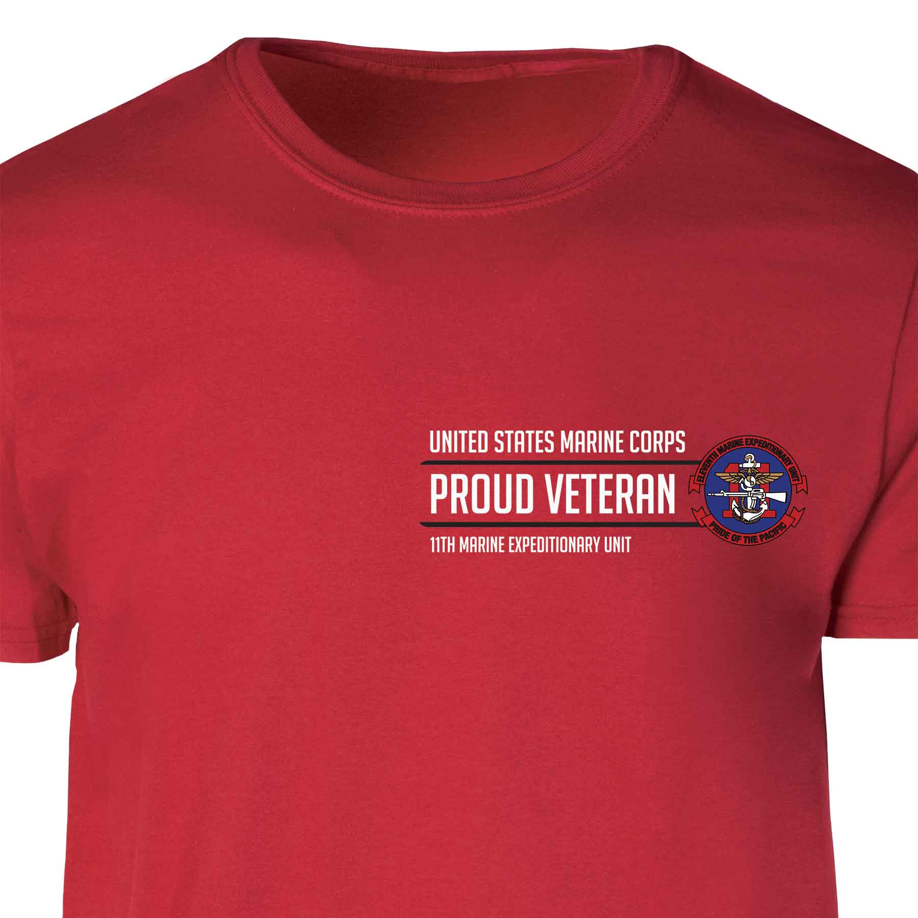 11th MEU Pride Of The Pacific Proud Veteran Patch Graphic T-shirt - Image 5