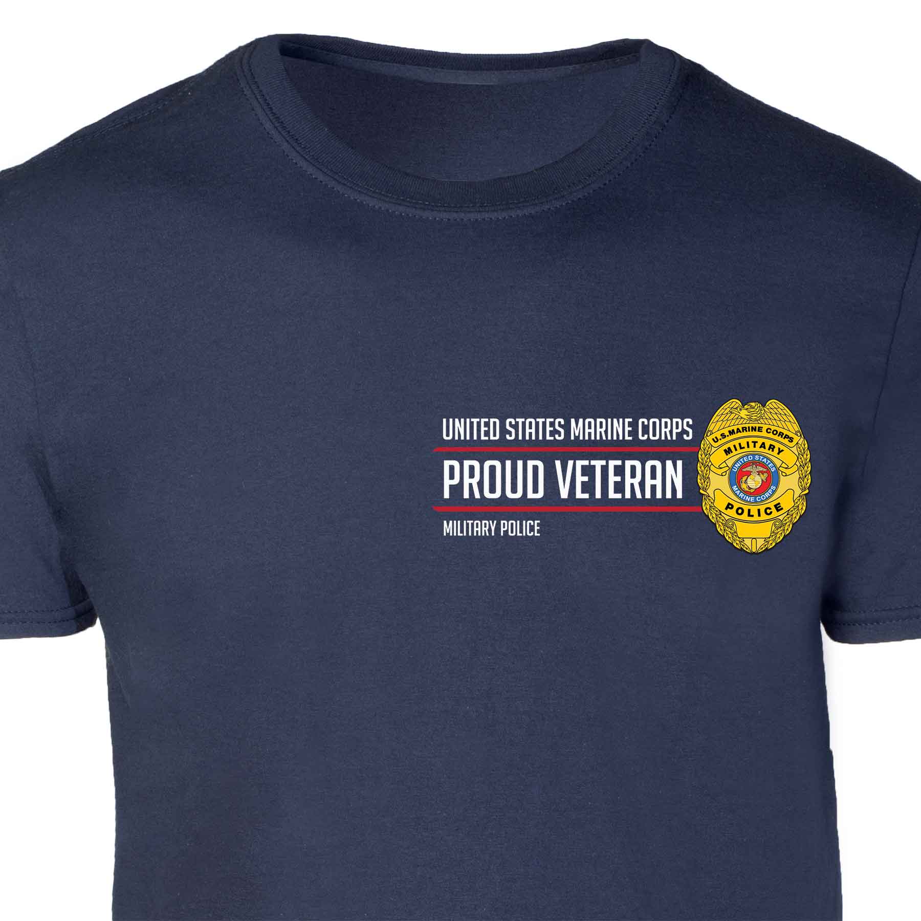 Military Police Badge Proud Veteran Patch Graphic T-shirt - Image 3